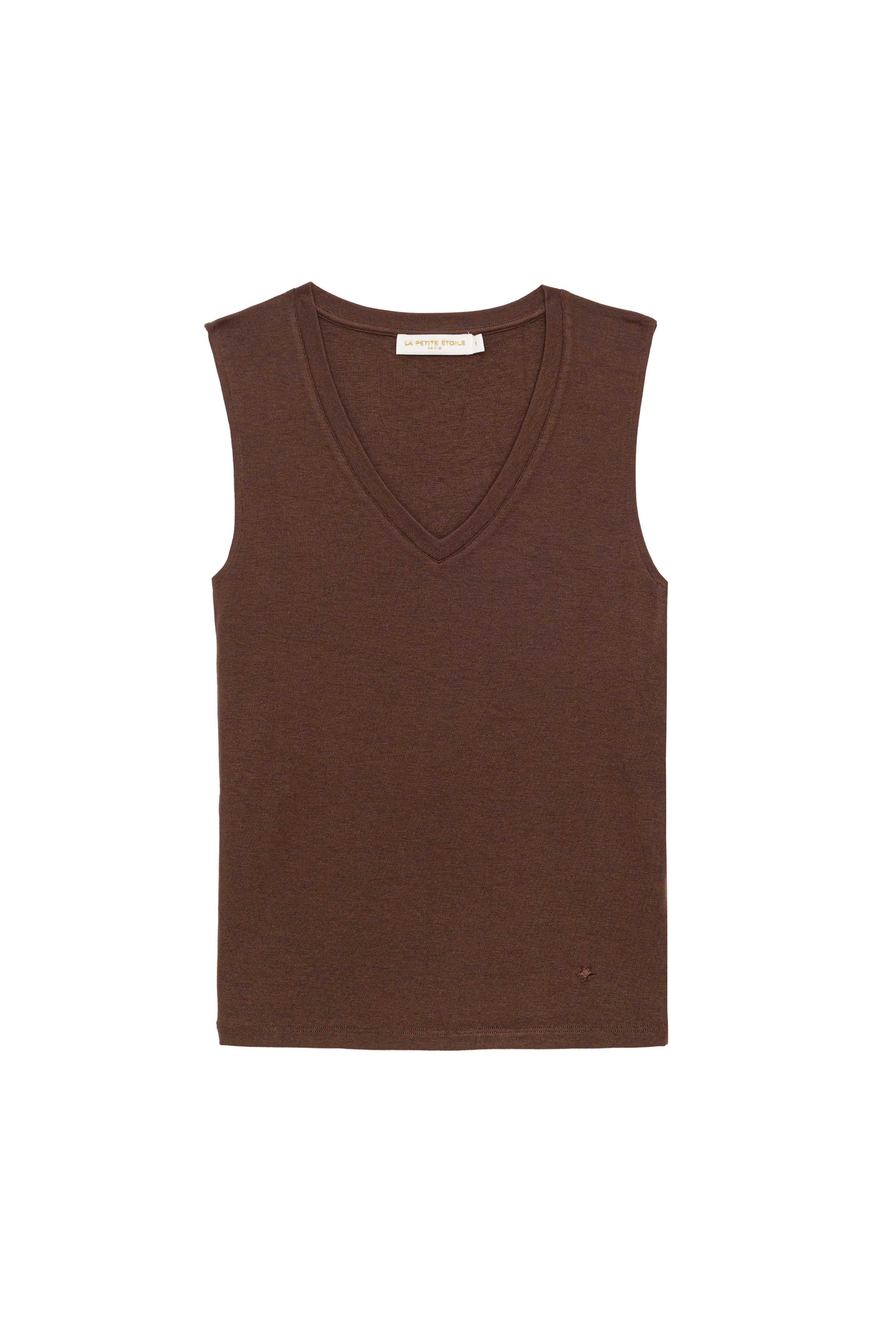 Debardeur maille Dila - Marron