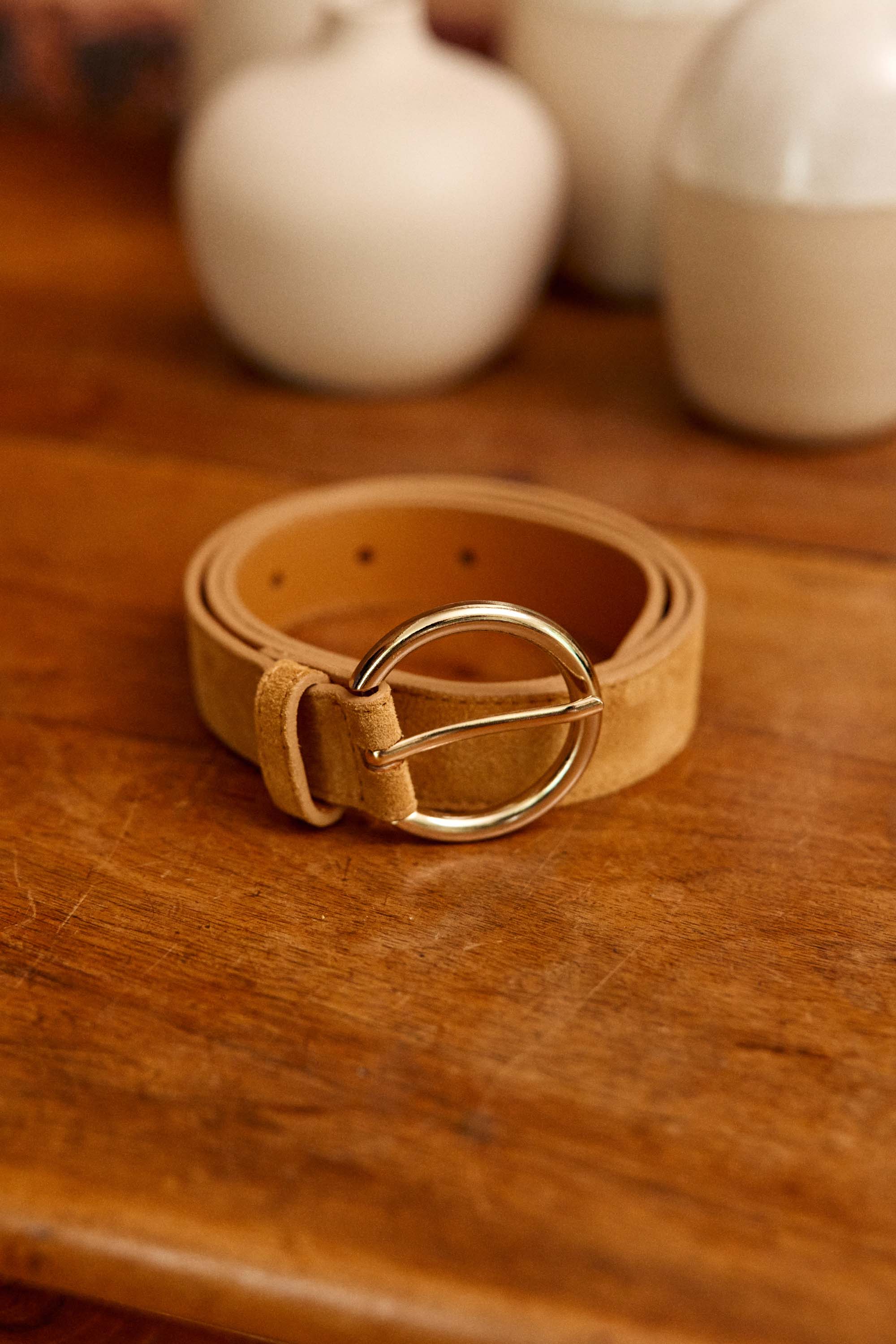 Dixon Leather Belt - Camel