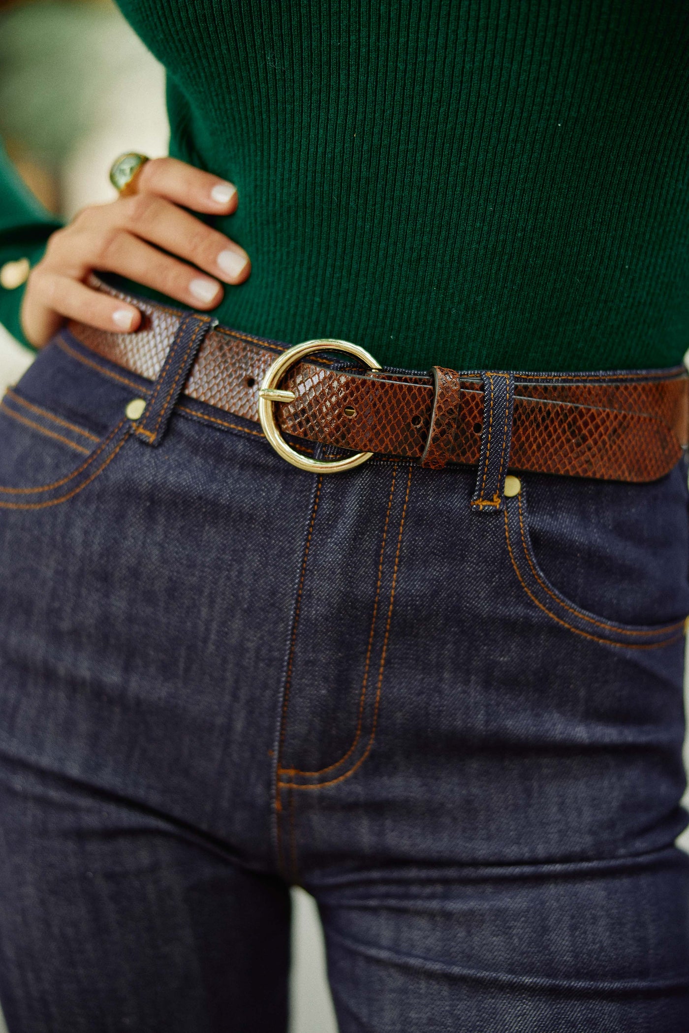 Ceinture Dixon S - Camel/noir