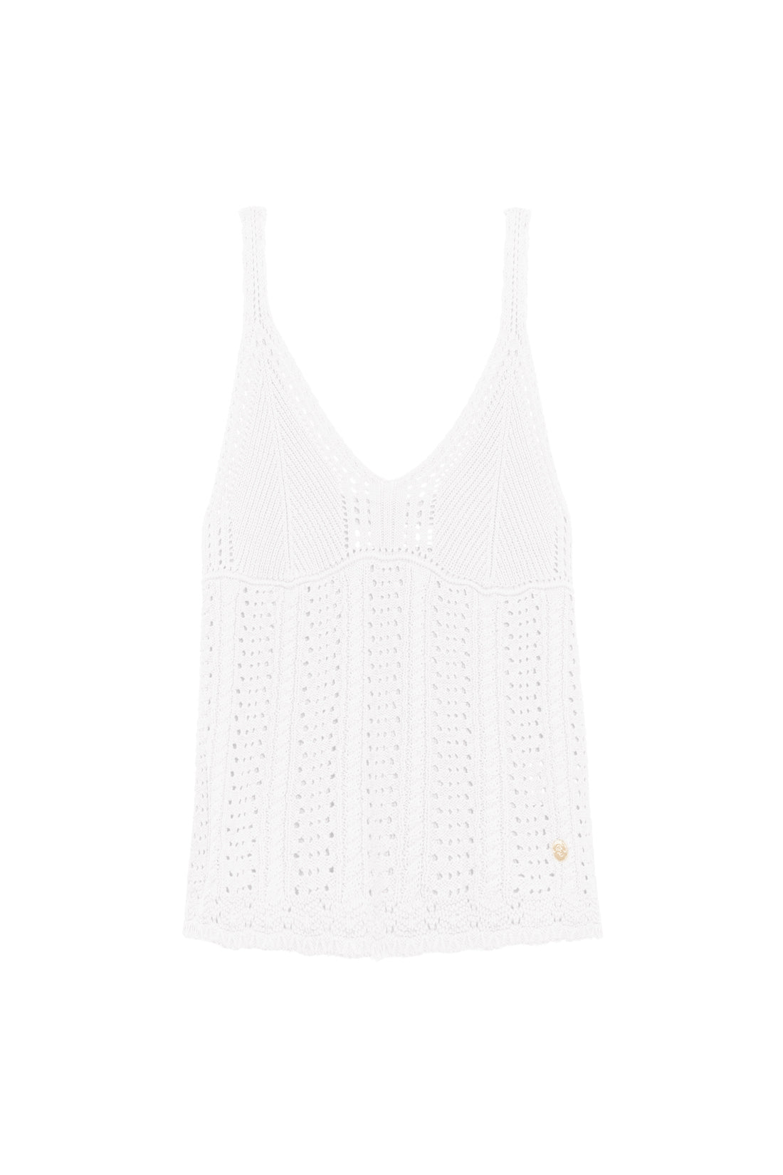 Ecru thin strap tank top - Dune
