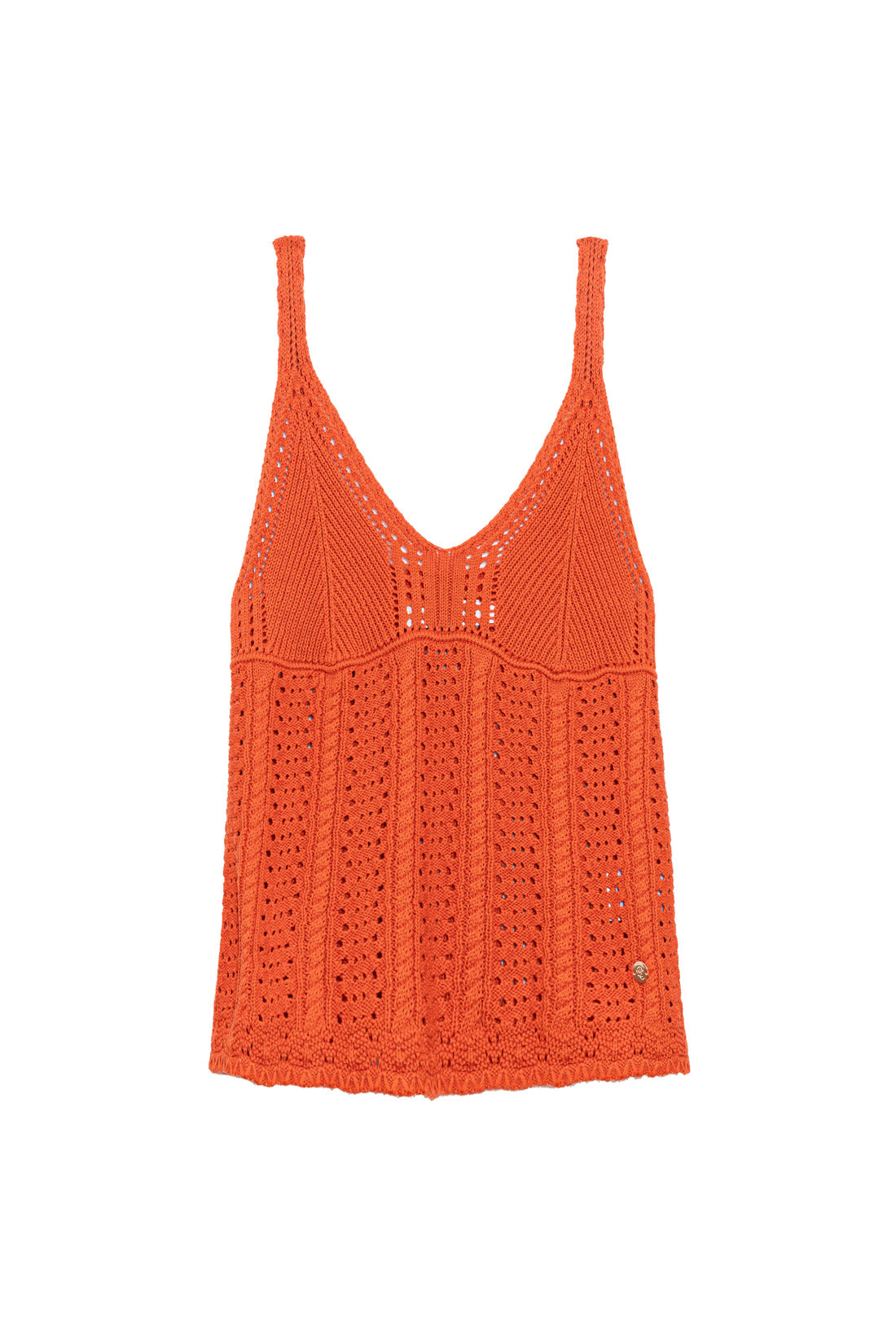 Orange thin strap tank top - Dune