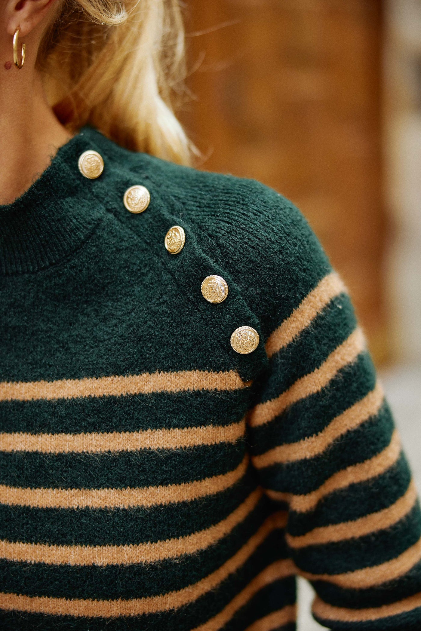 Pull Effie - Vert Foret/praline