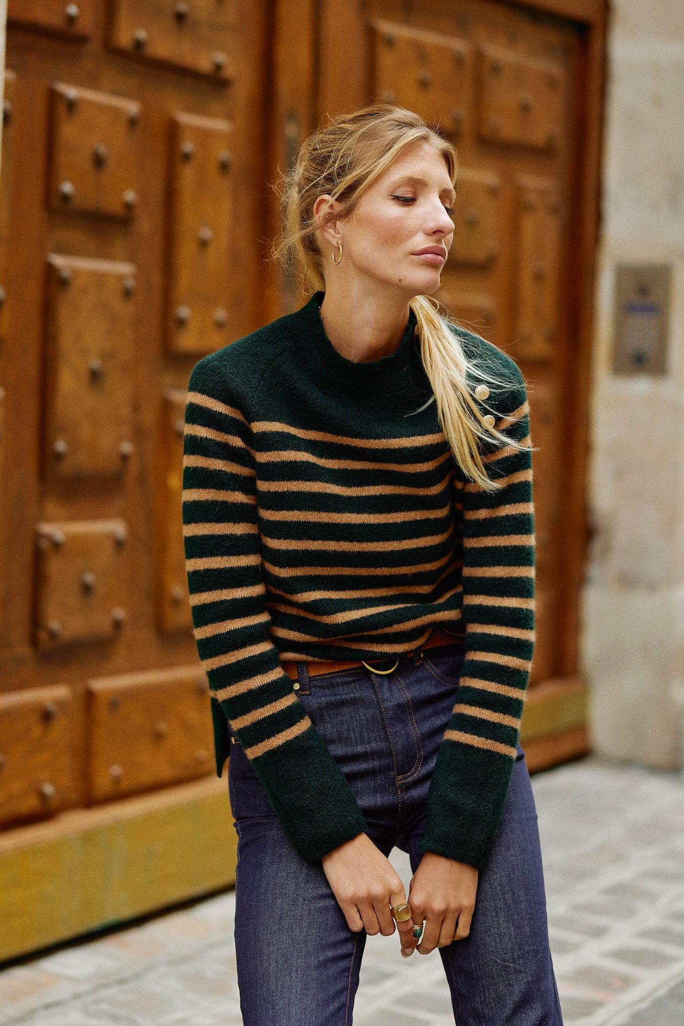 Pull Effie - Vert Foret/praline