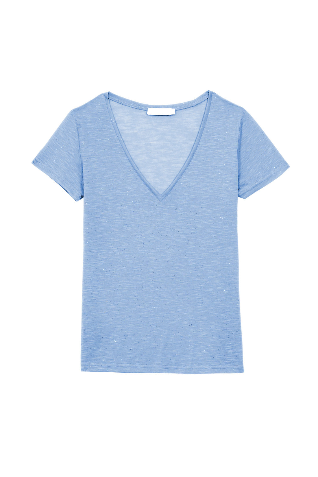Blue gray V-neck t-shirt - Elvie