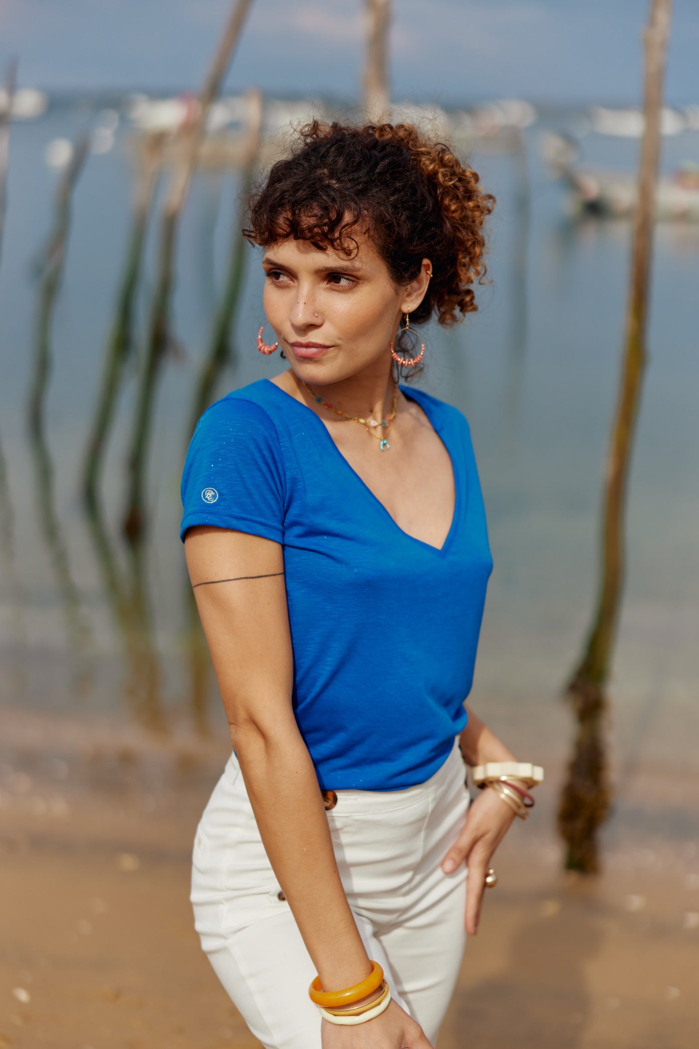 T-shirt Elvie - Bleu