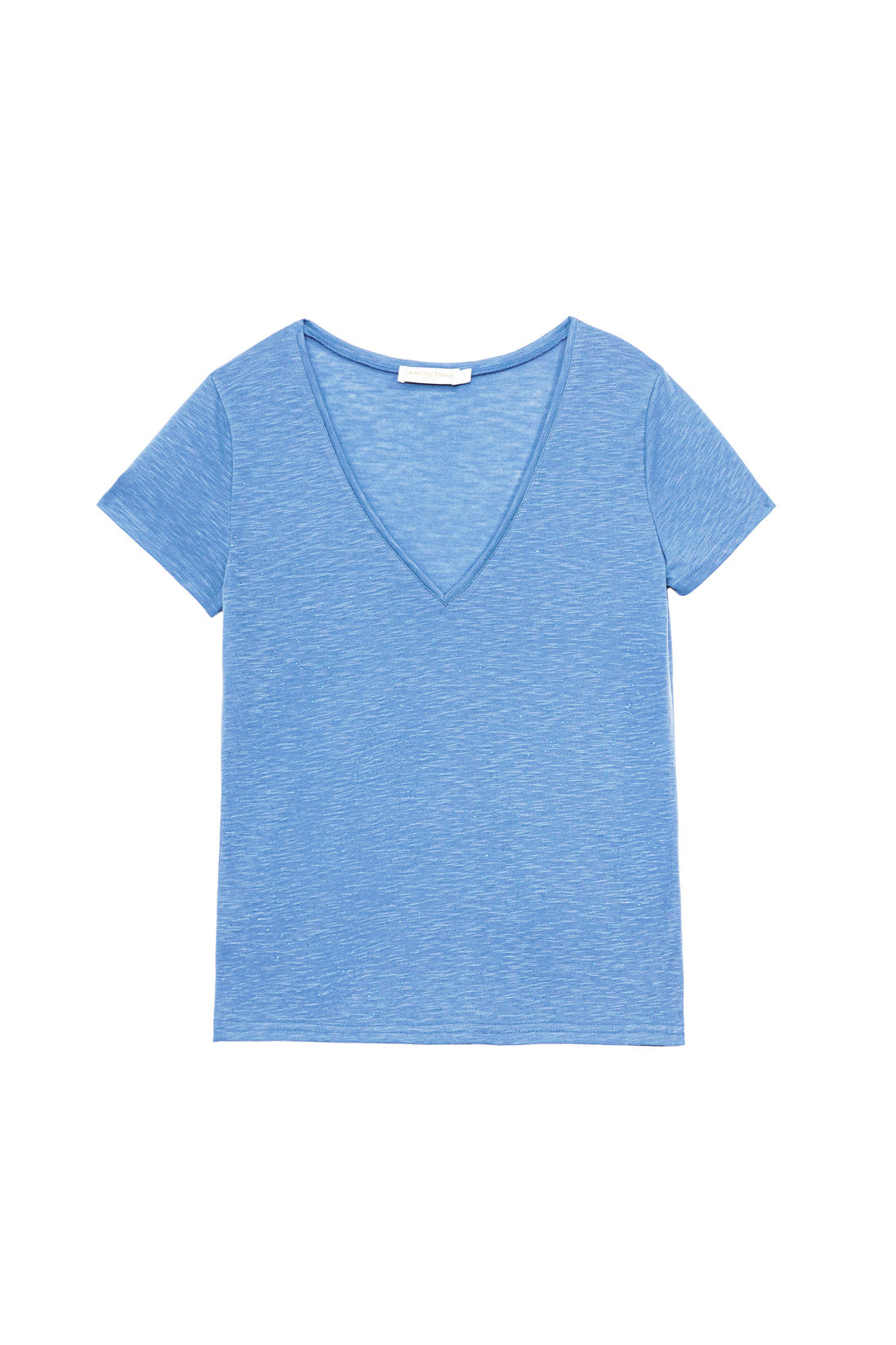 Denim blue V-neck t-shirt - Elvie