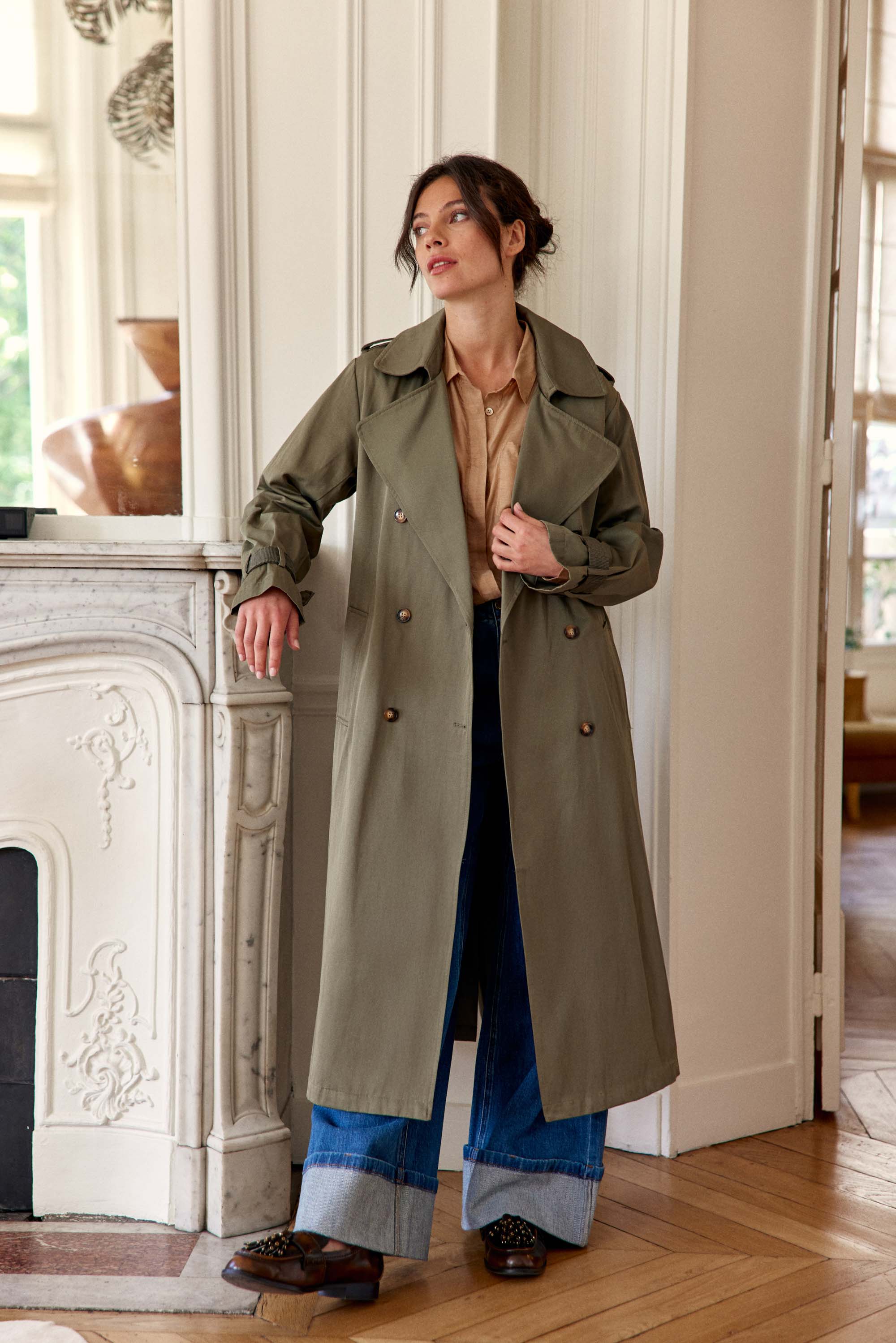 Faraga Trench Coat - Khaki