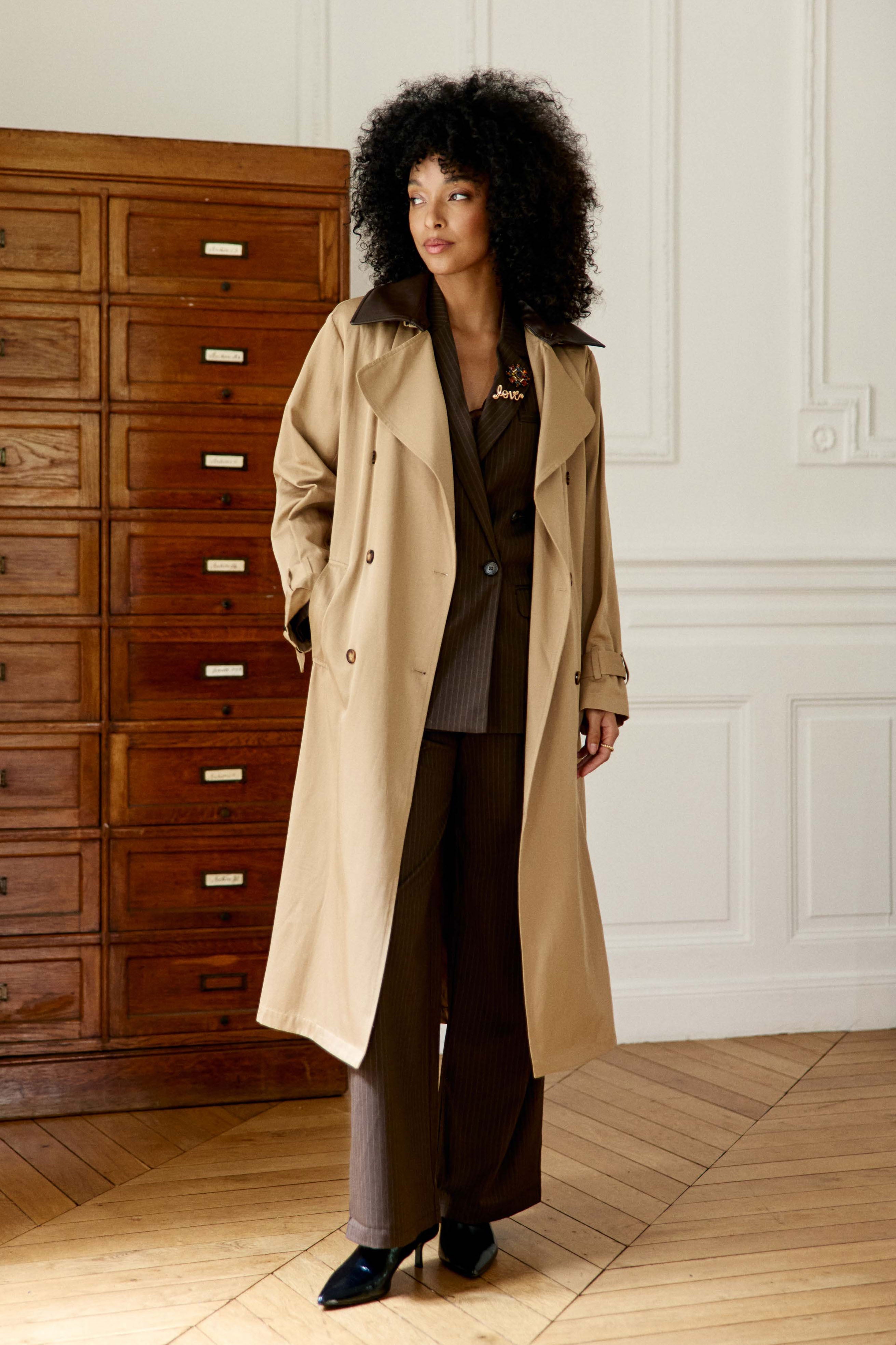 Faragi - Trench-coat midi