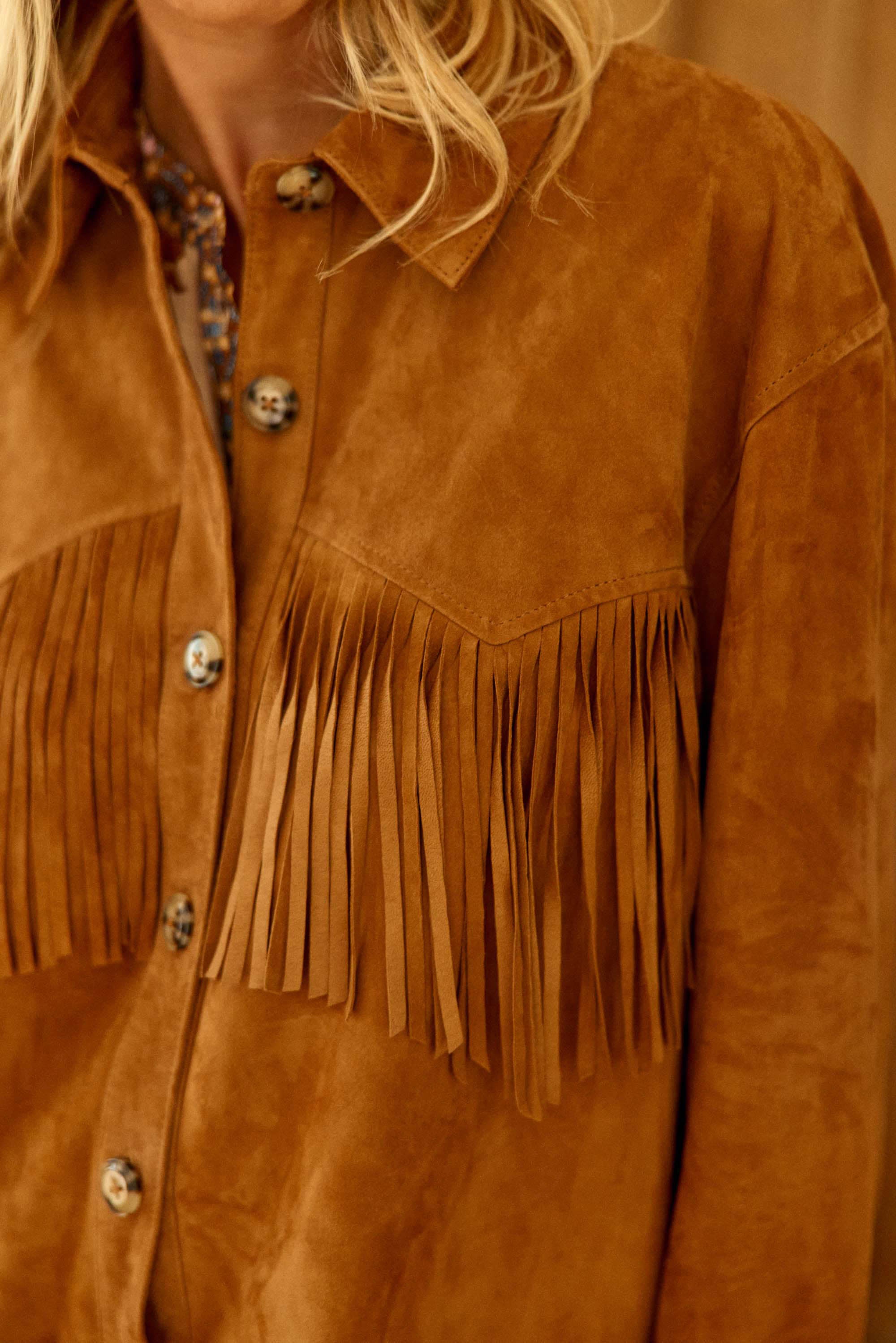 Floris leather jacket - Camel