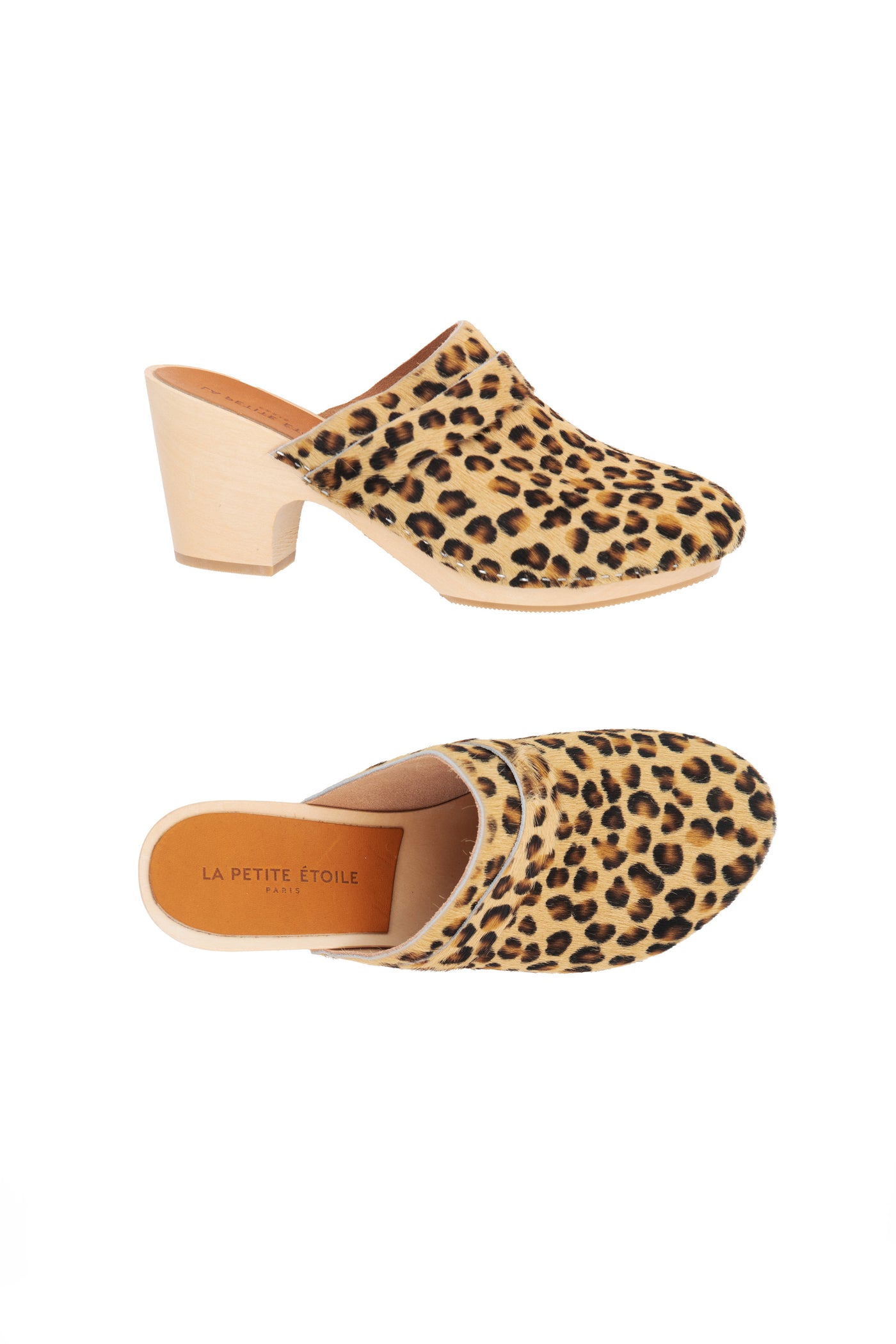 Leopard leather clogs - Gabriel