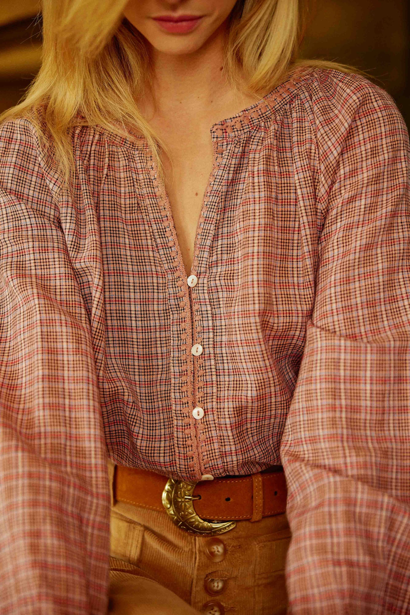 Ceinture cuir camel - Idona