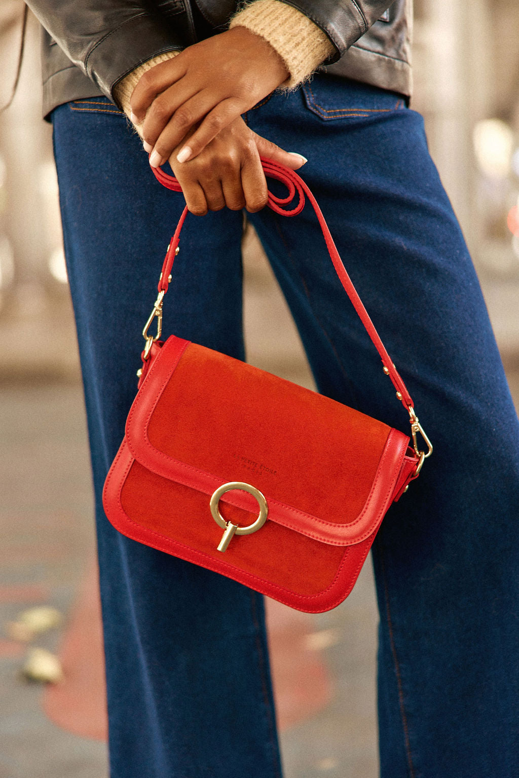 Sac en cuir James - Rouge