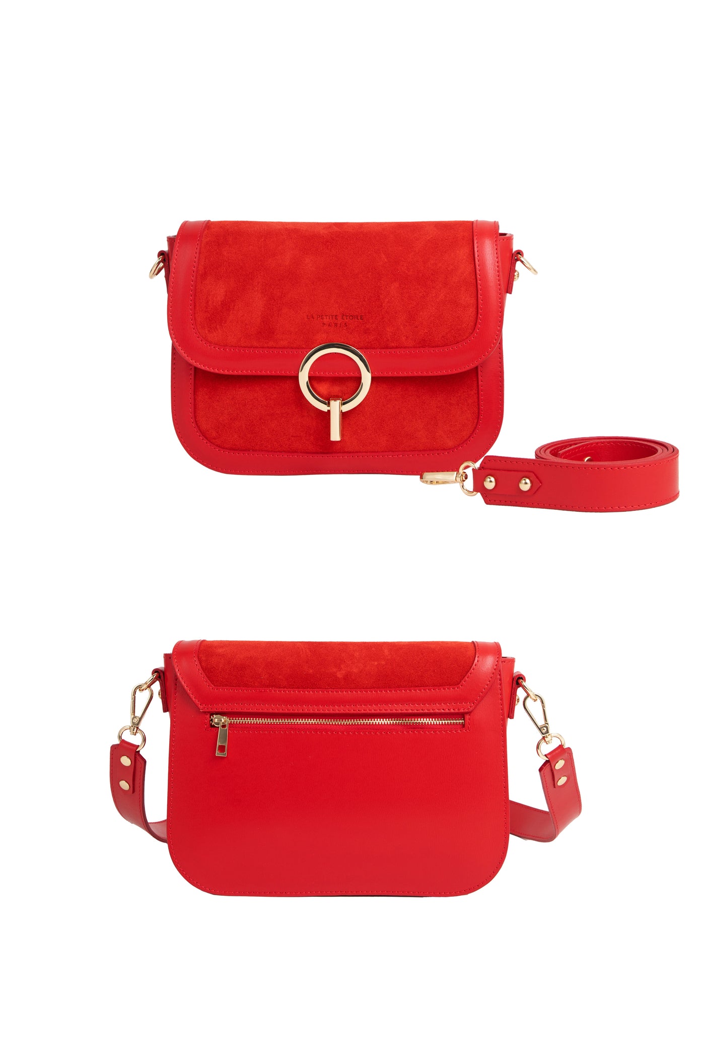 Sac en cuir James - Rouge