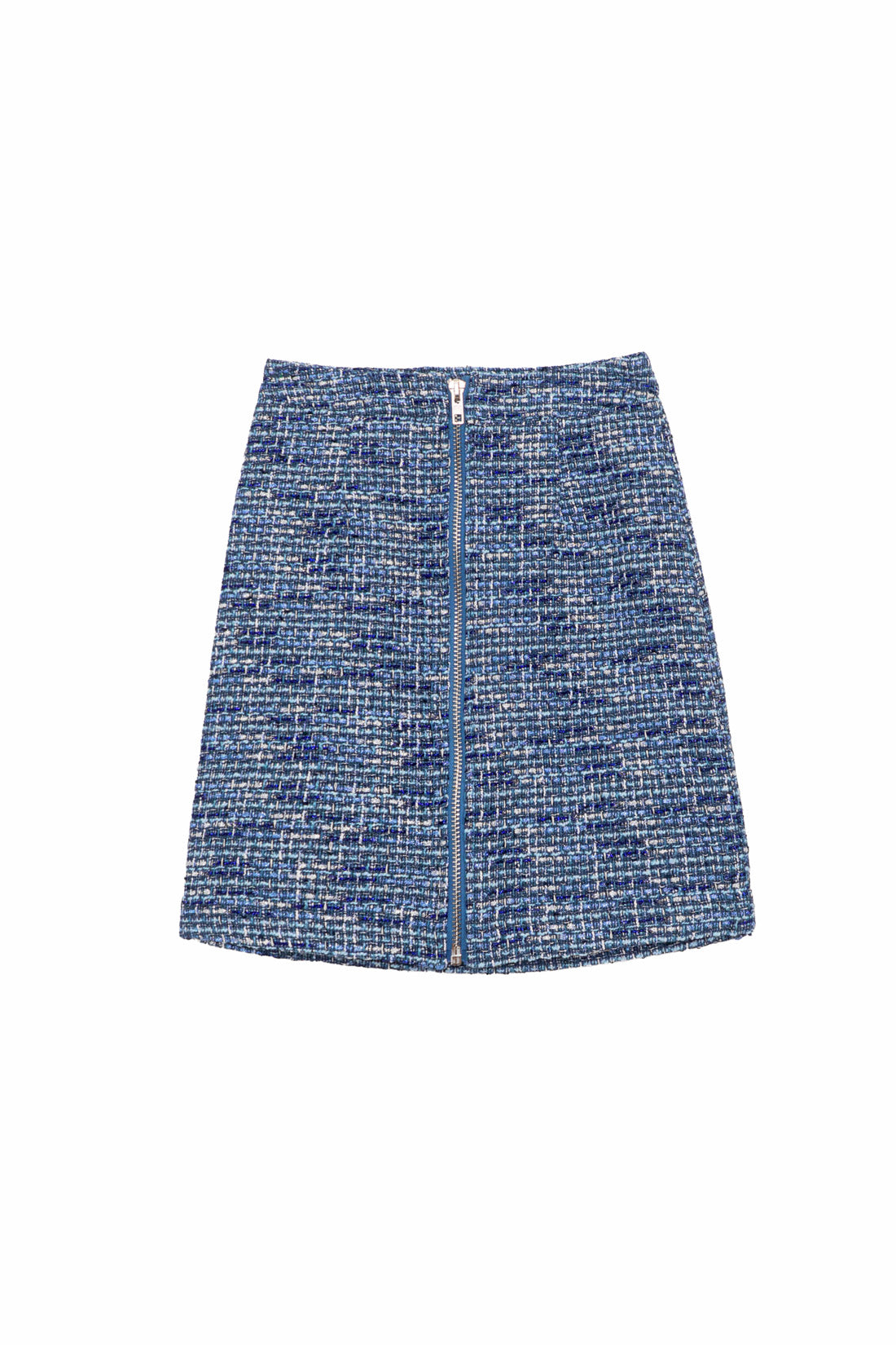 Blue tweed skirt - Jane