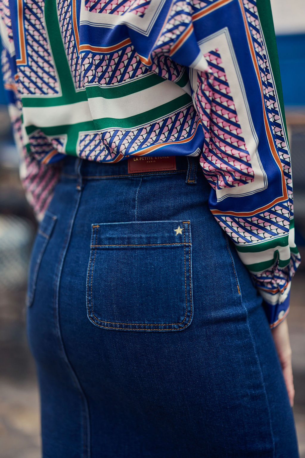 Washed denim skirt - Jasper