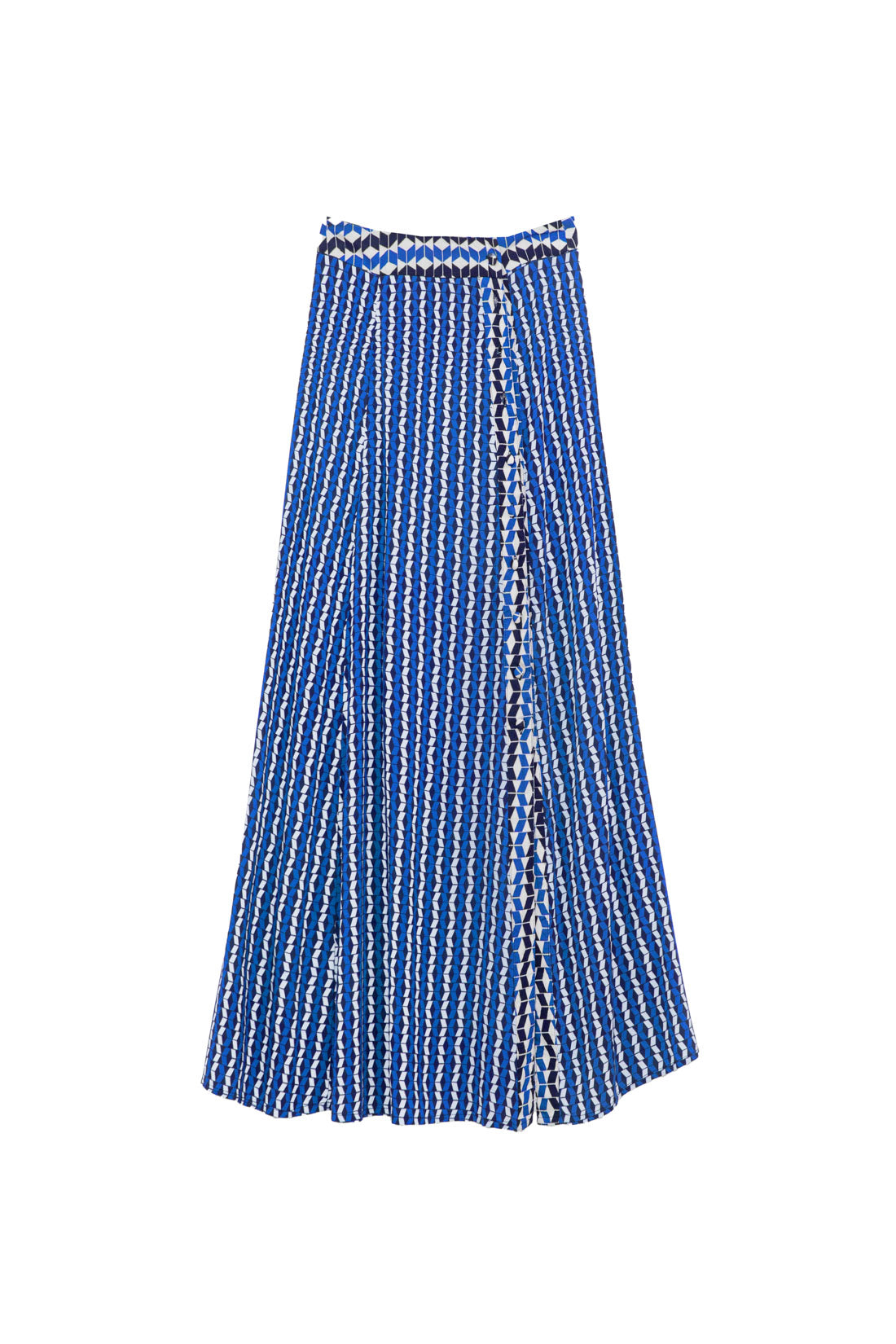 Blue patterned midi skirt - Jendro