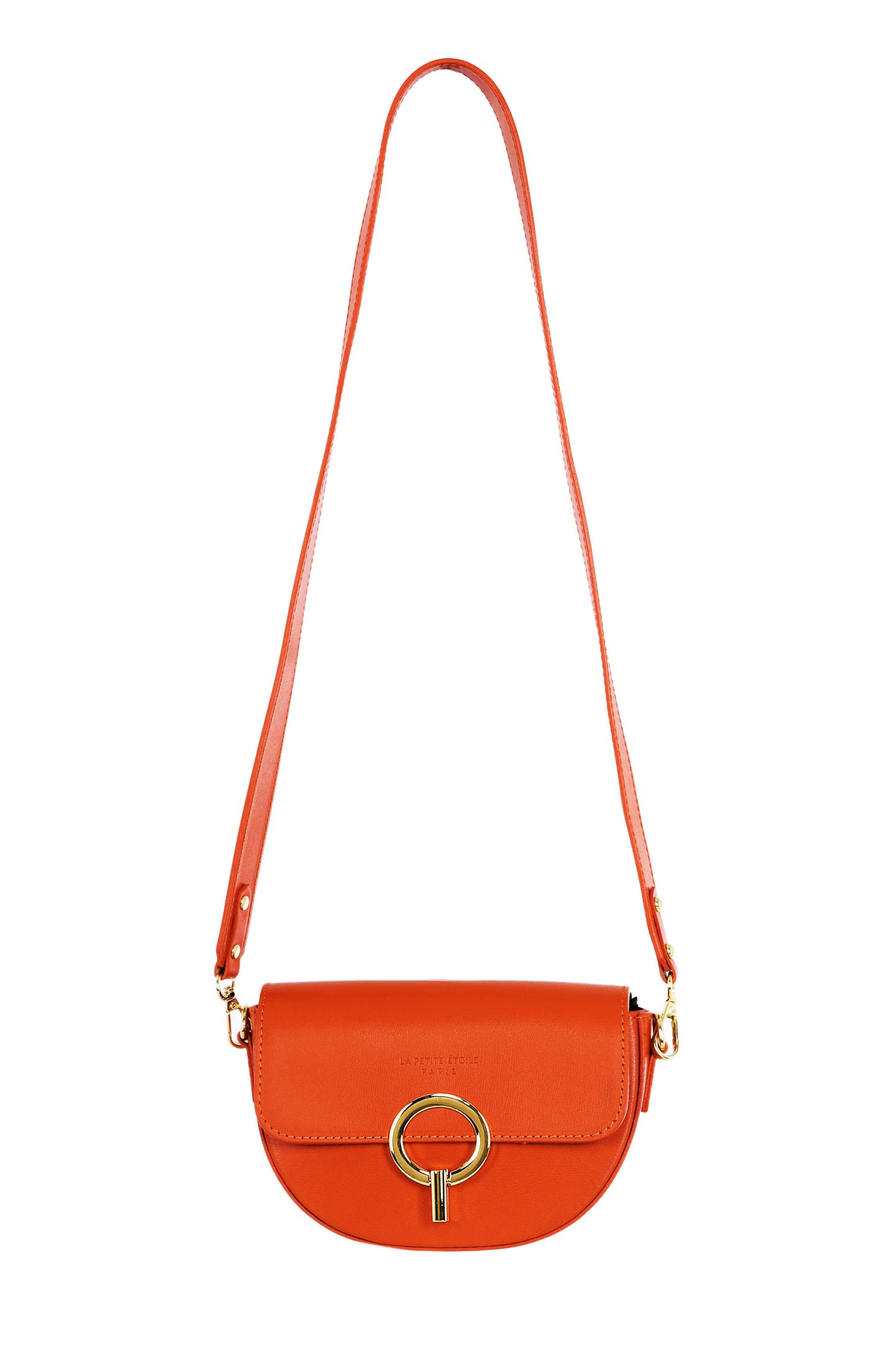 Orange leather bag - Jim