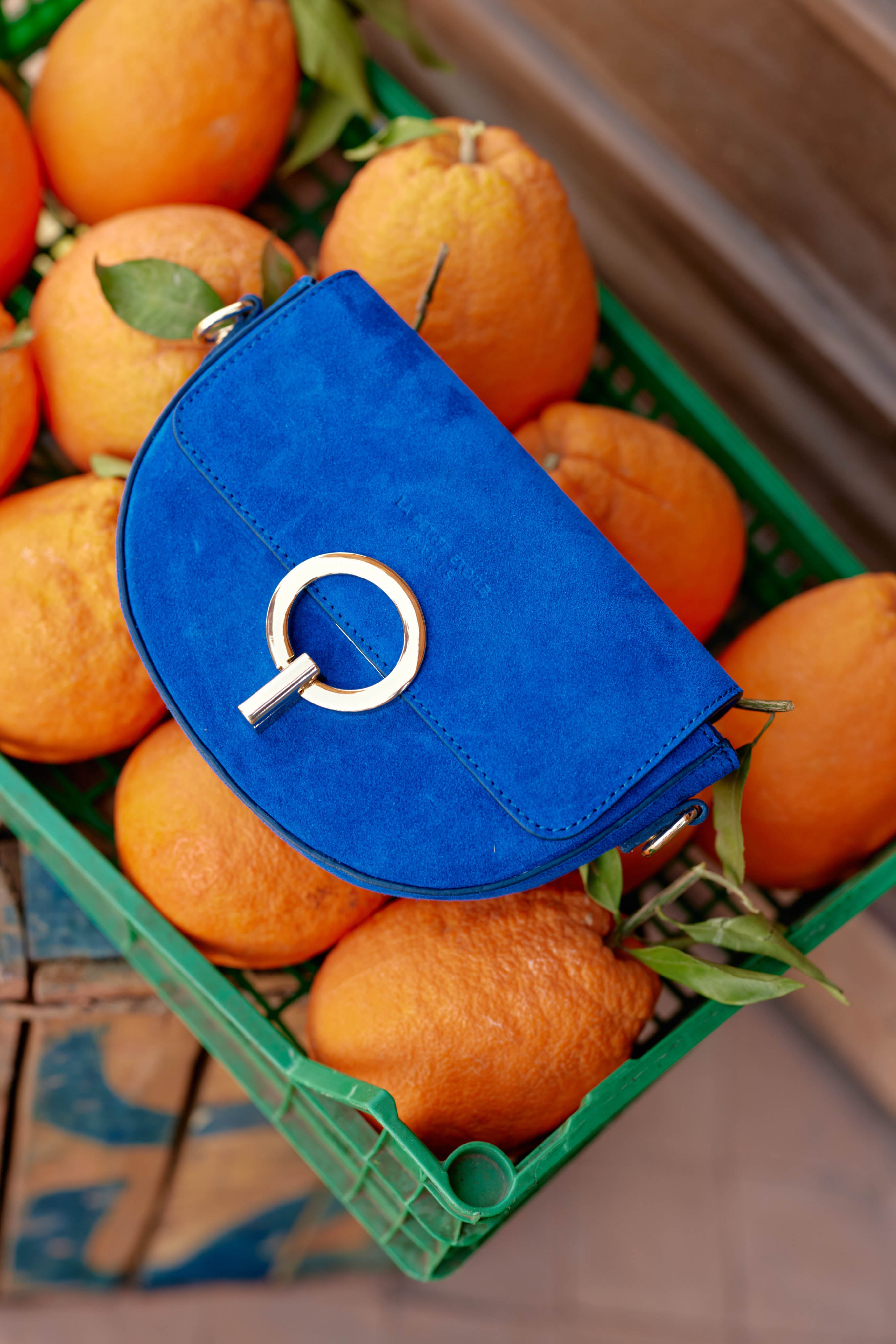 Blue leather bag - Jim D