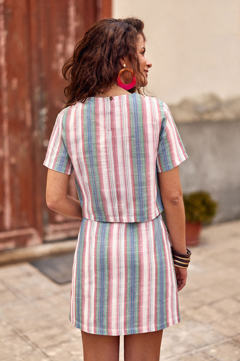Jupe courte à rayures - Joella
