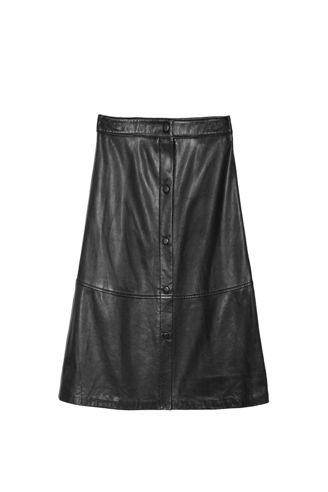 Black leather skirt - Jolene
