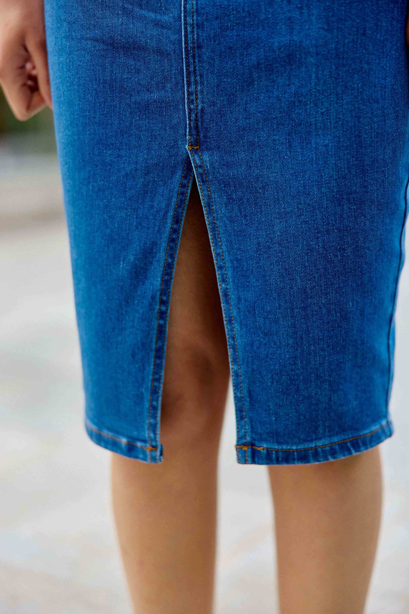 Washed denim skirt - Jomia