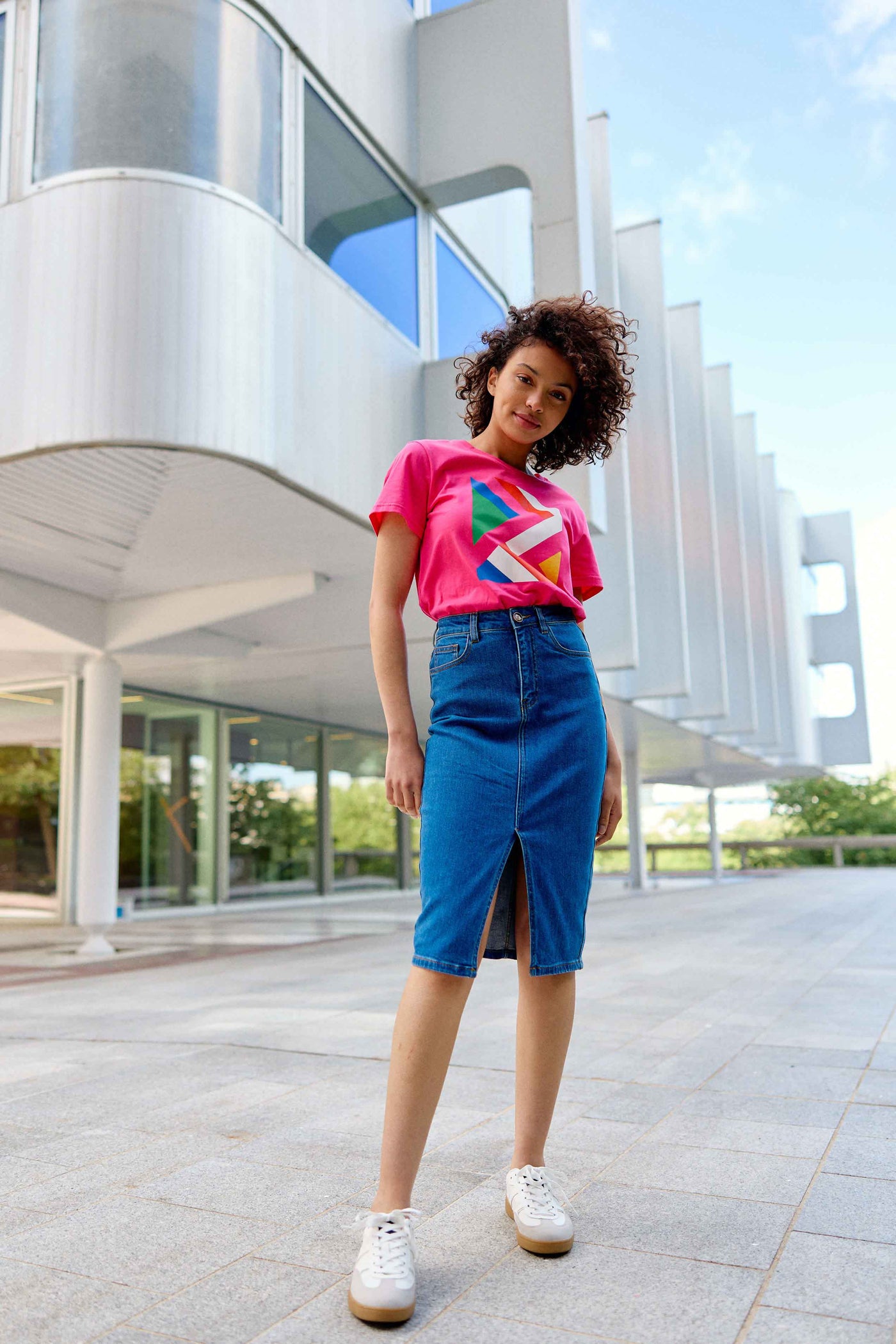 Washed denim skirt - Jomia