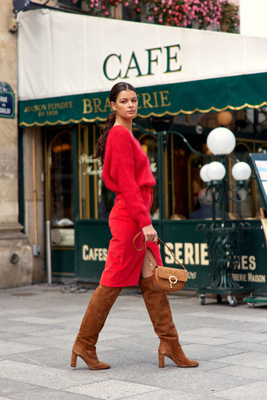 Jupe midi rouge - Jomia