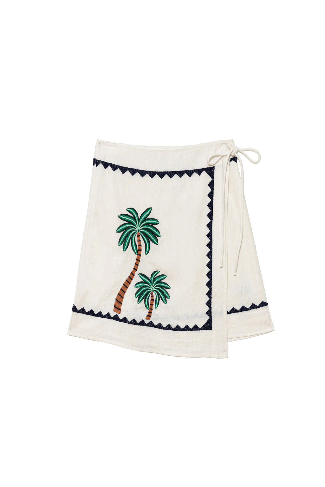 Short ecru wrap skirt - Josey