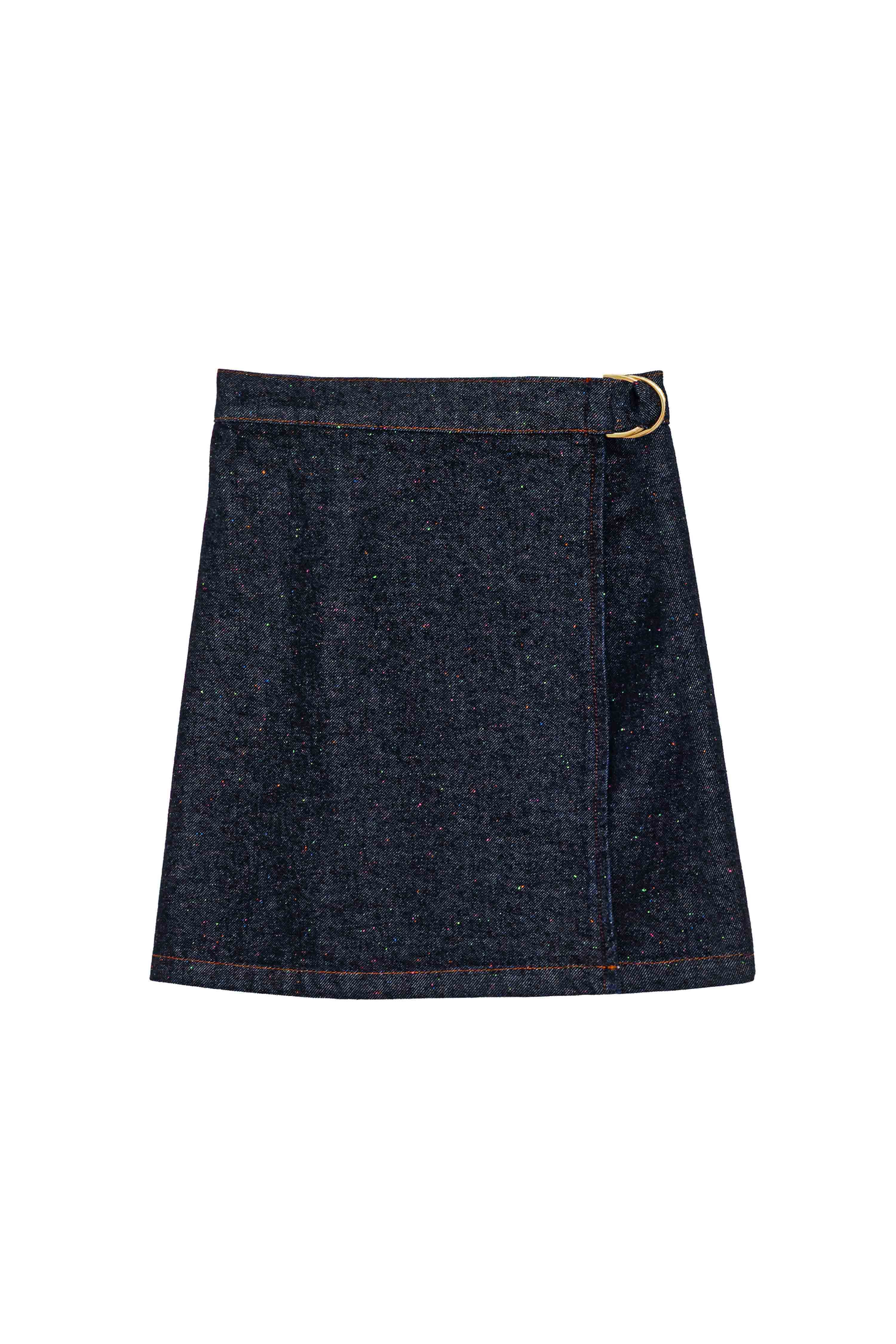 Jupe portefeuille denim brut - Joss