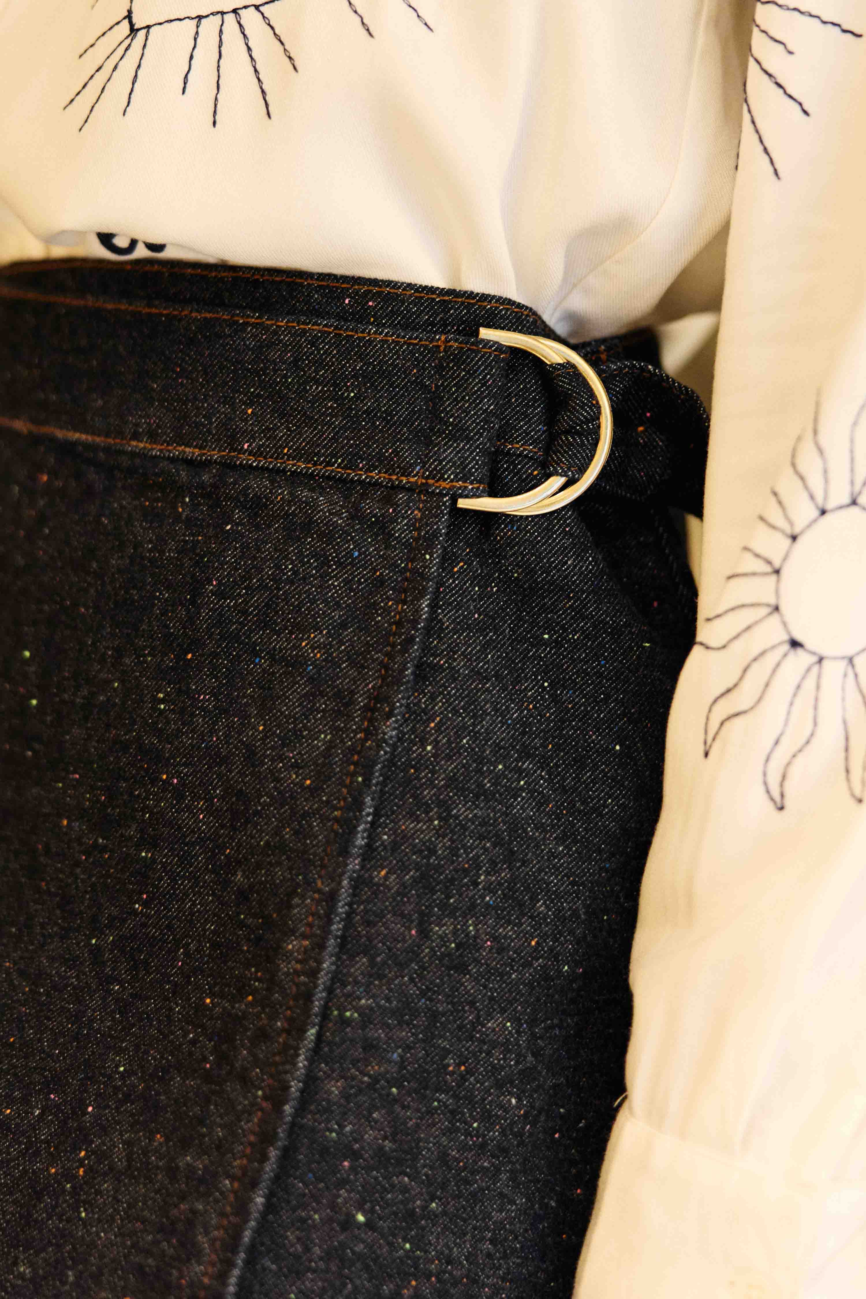 Jupe portefeuille denim brut - Joss