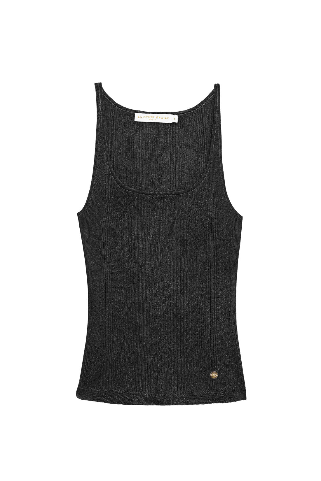 Black fine mesh tank top - Juana