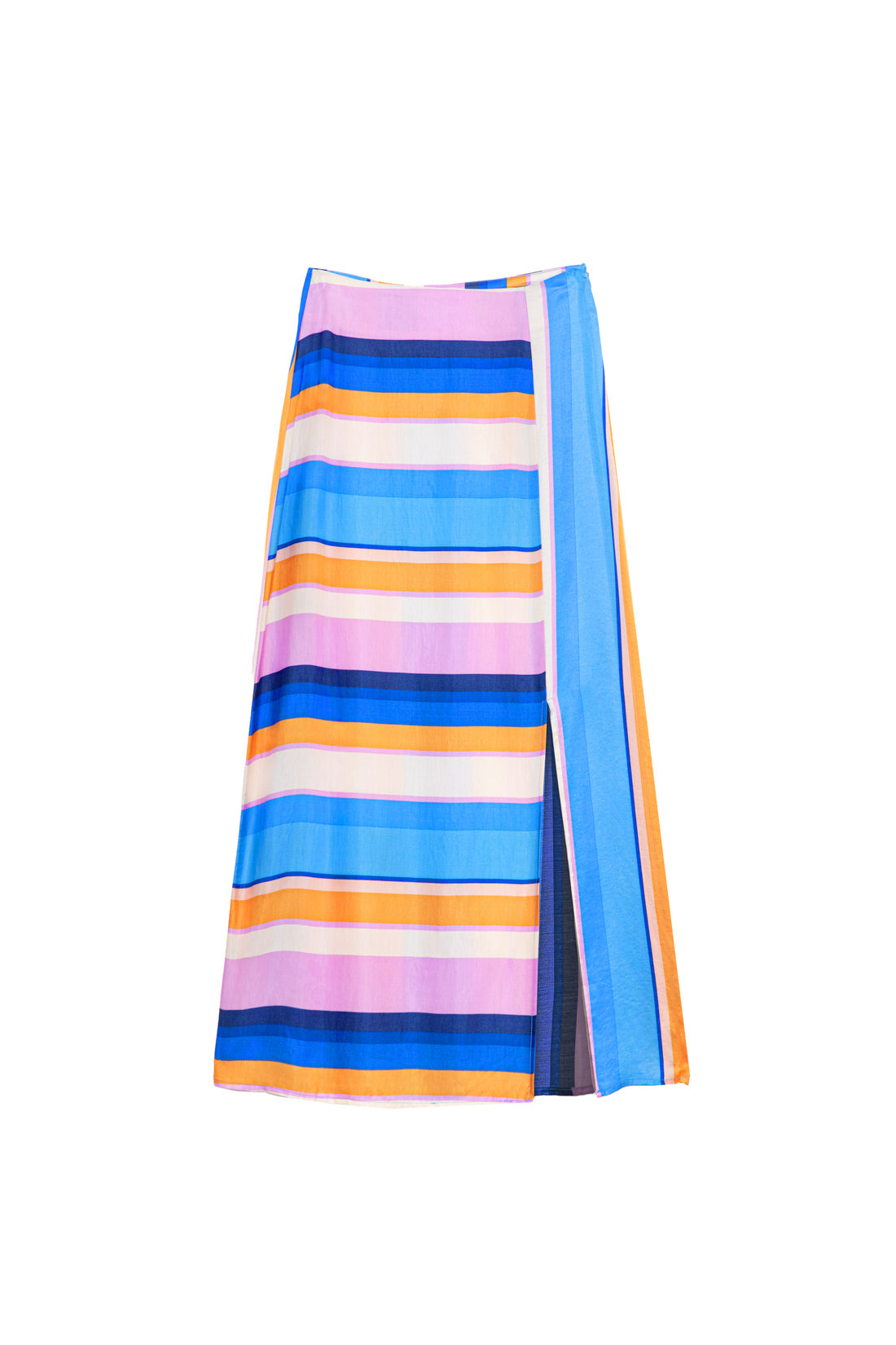 Striped satin skirt - Judith