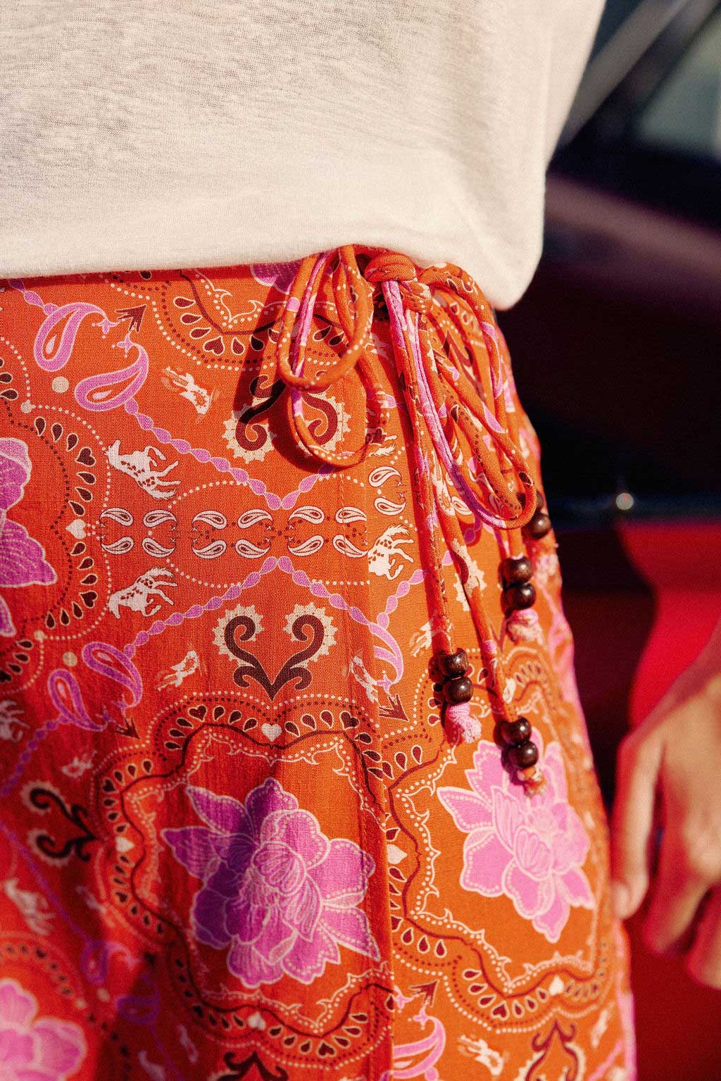 Short orange skirt - Juny
