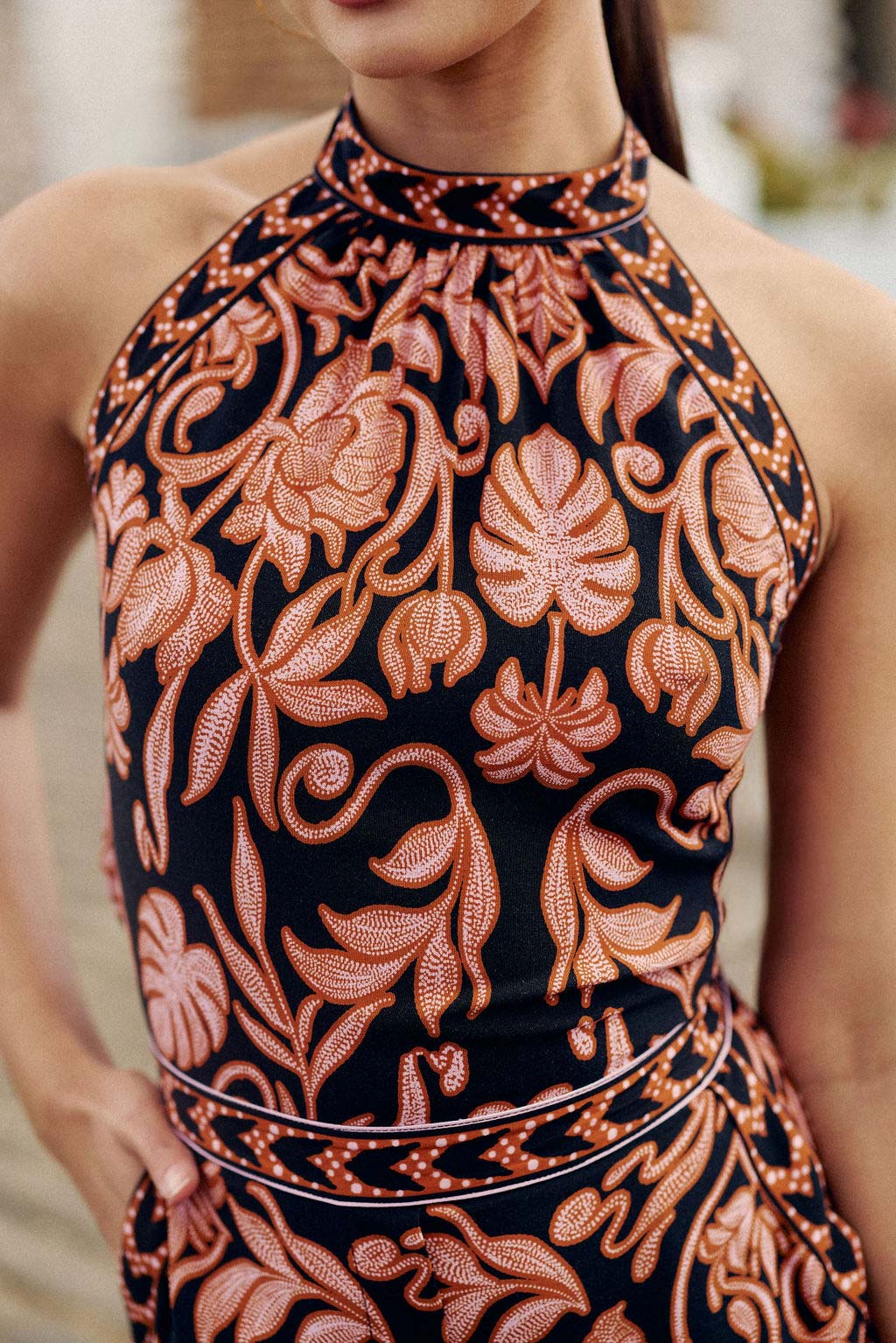 Floral backless jumpsuit - Laure