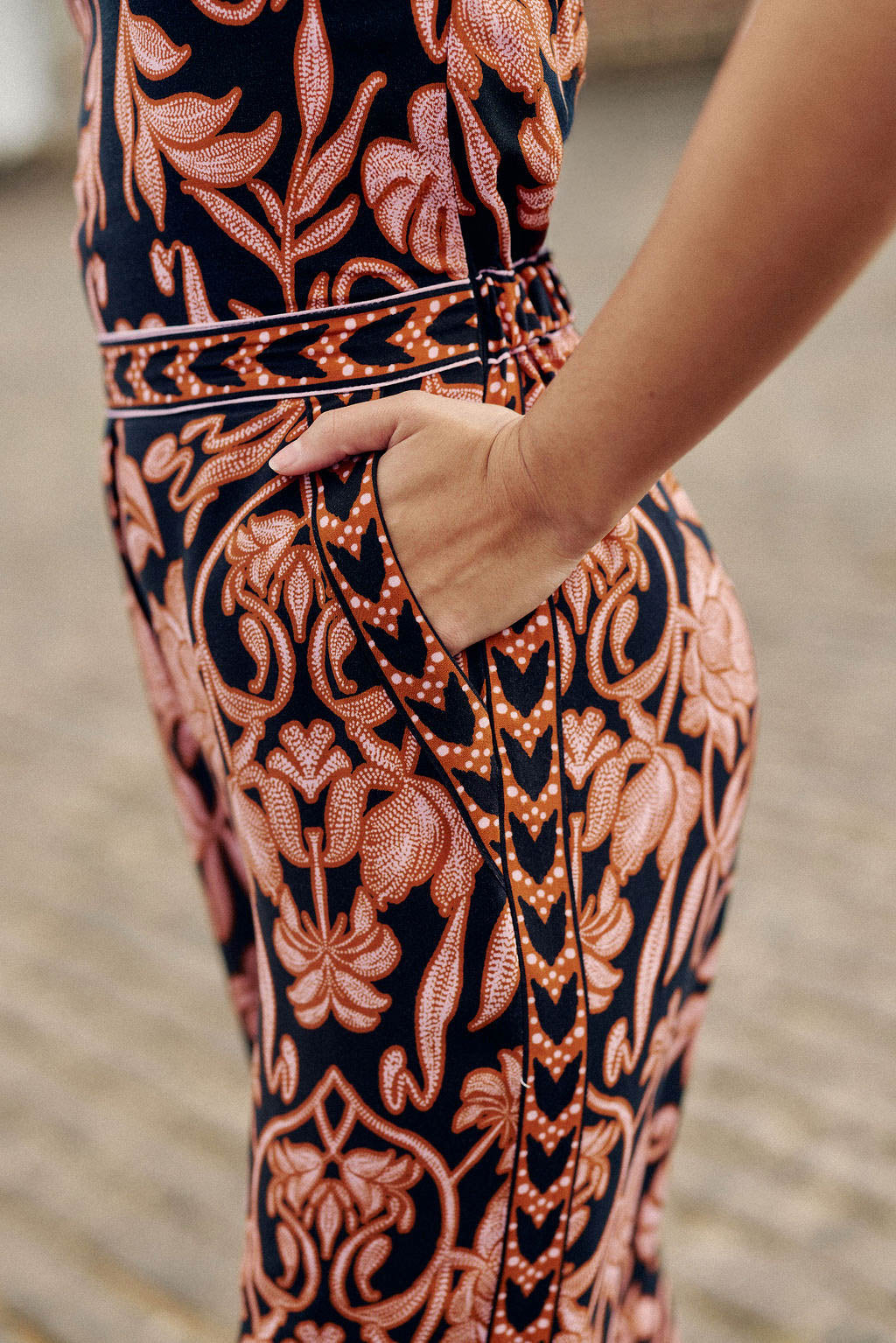Floral backless jumpsuit - Laure