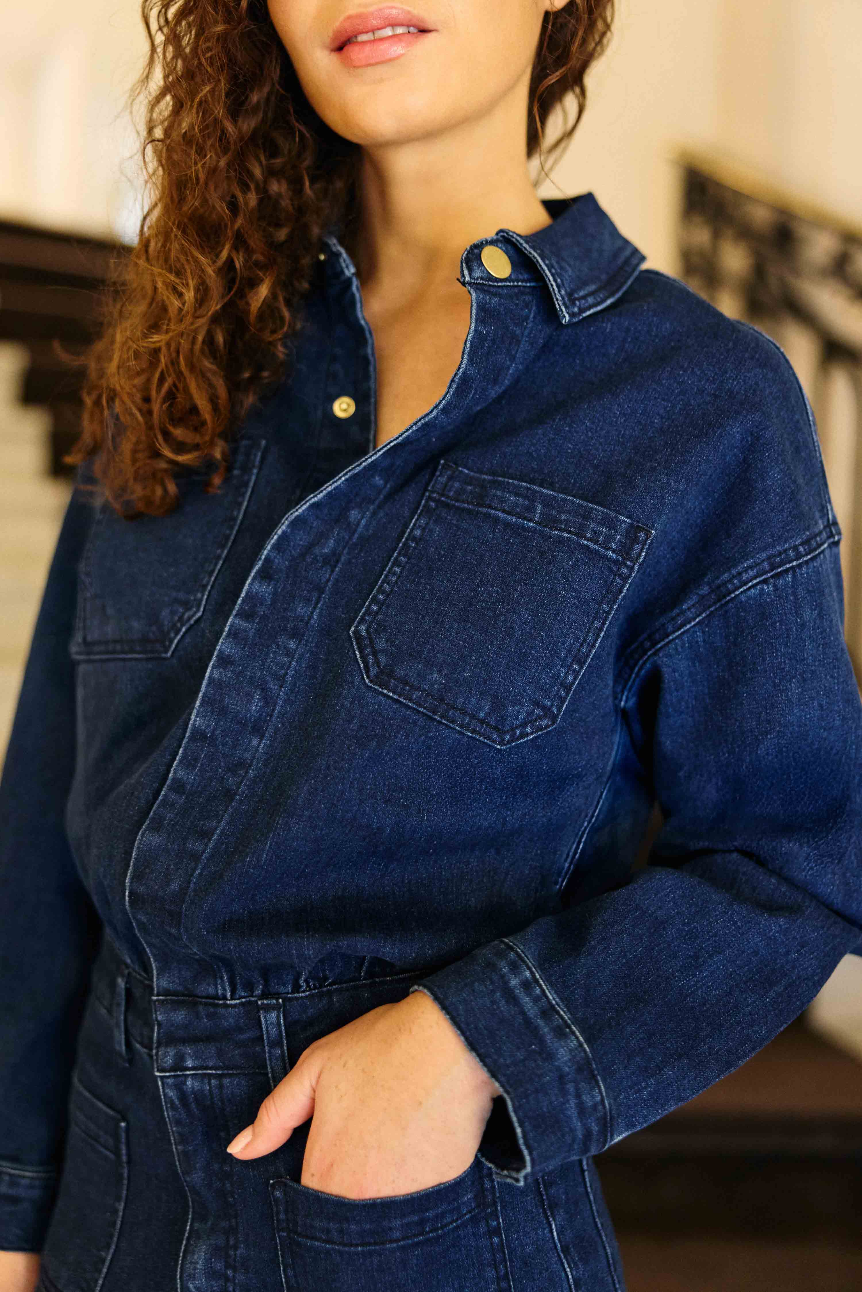 Combinaison pantalon denim - Luana