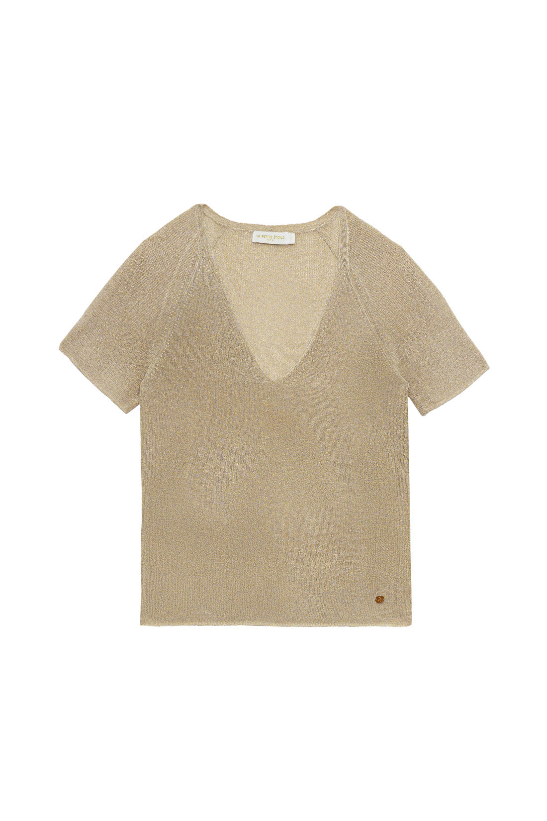 T-shirt en maille doré - Macie