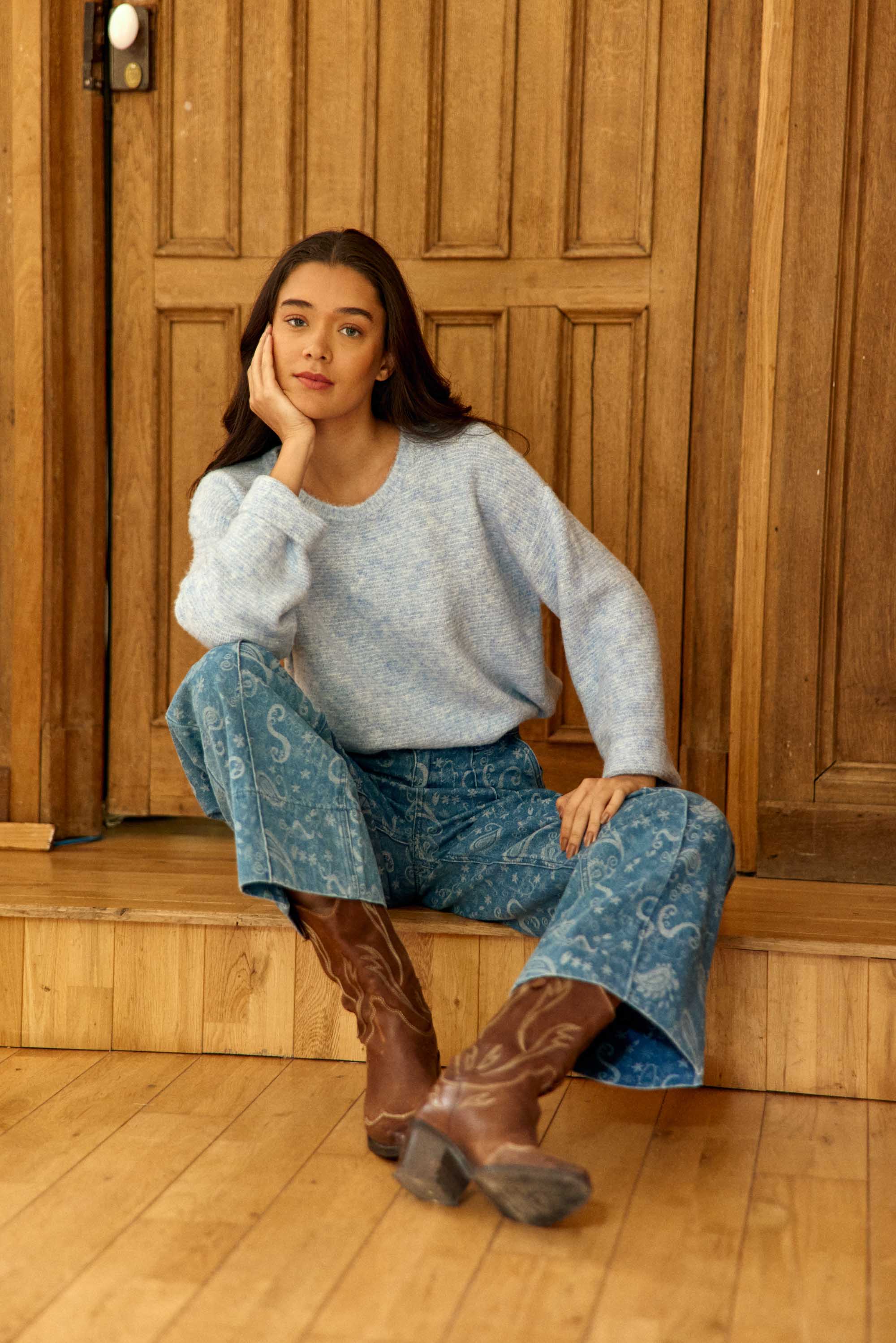 Madeline Sweater - Sky Blue
