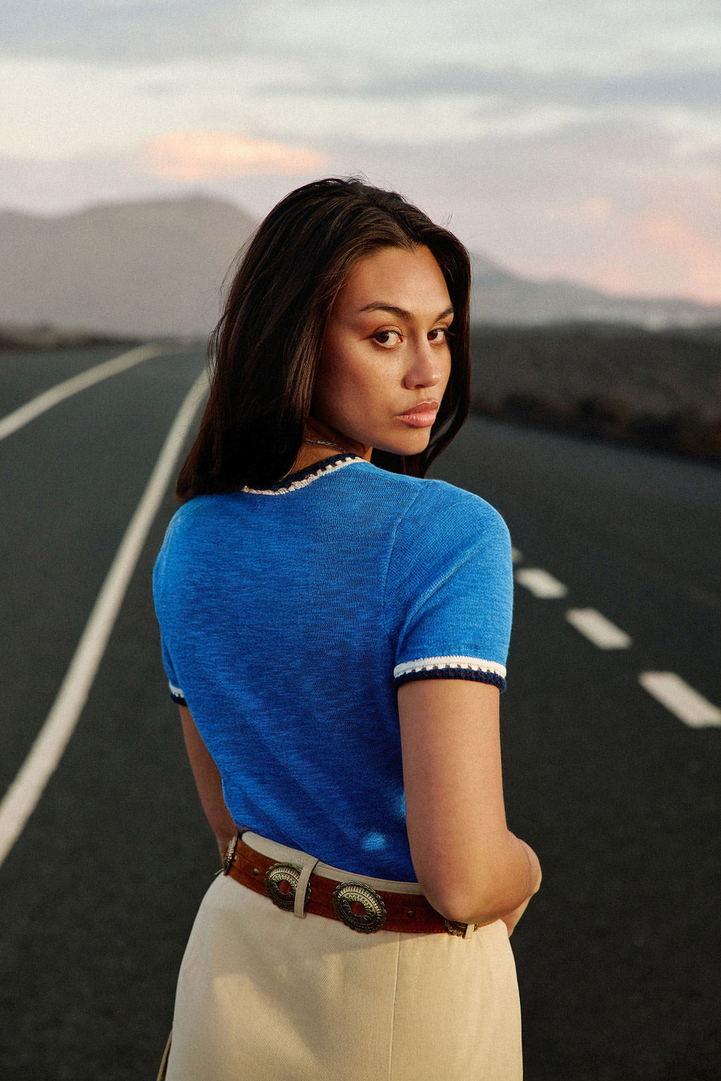 Blue round neck sweater - Madi