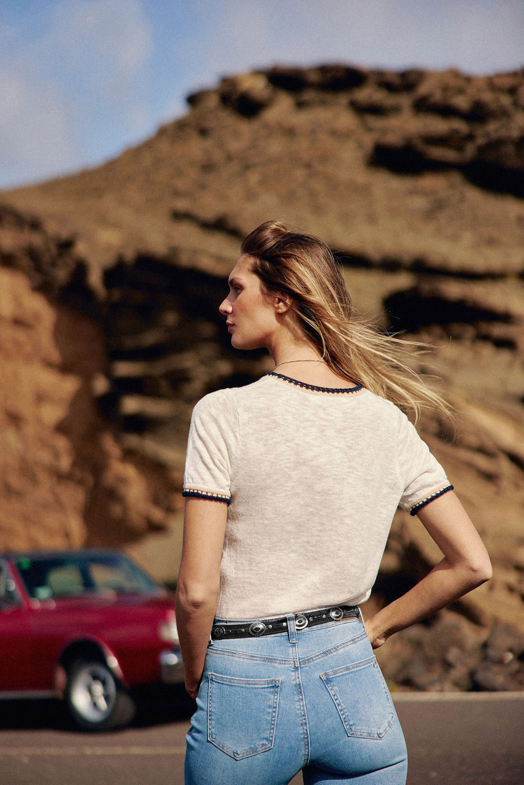 Ecru round neck sweater - Madi