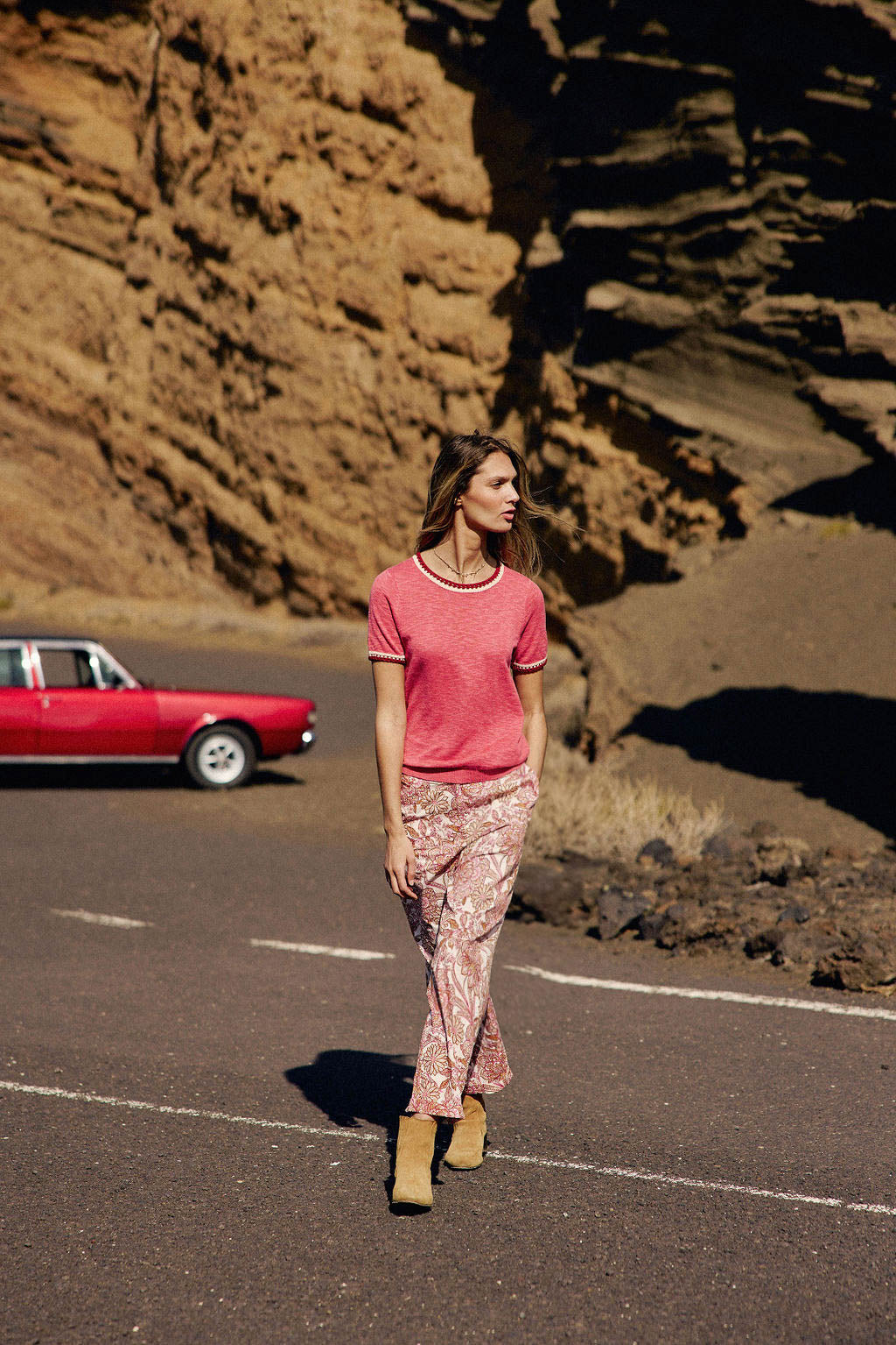 Pink crew neck sweater - Madi