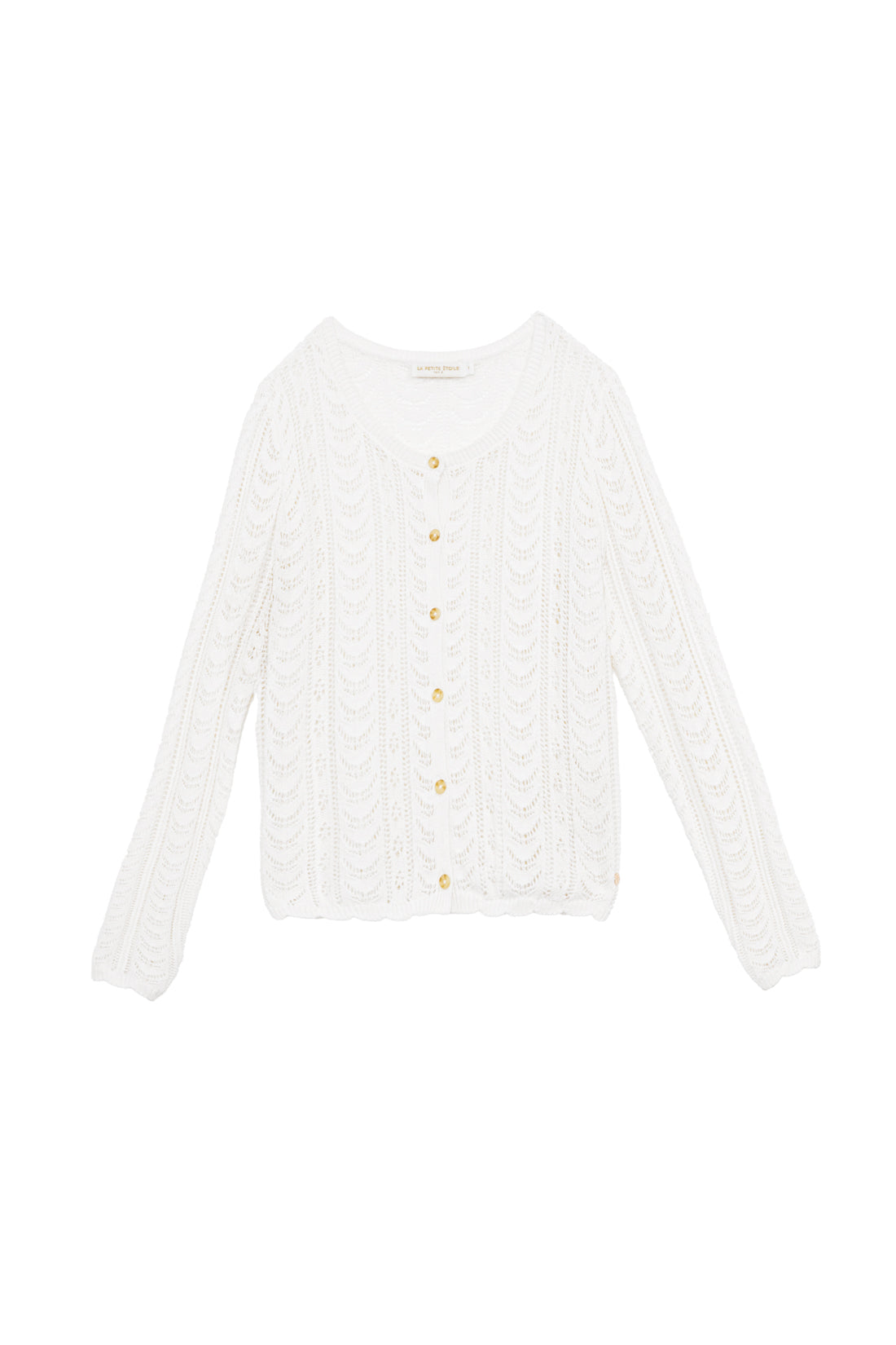 Ecru round neck cardigan - Maelys