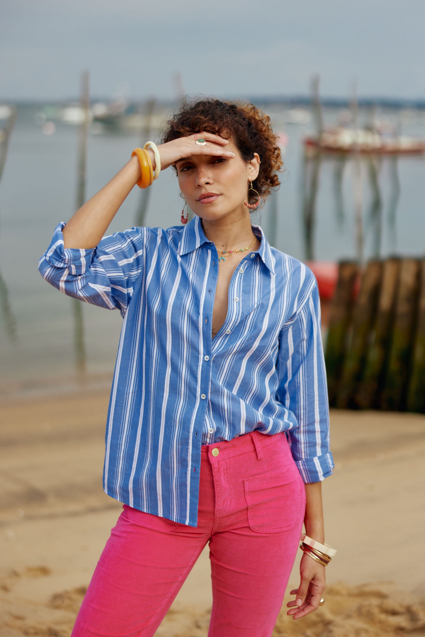 Chemise Maeve - Rayure Bleu
