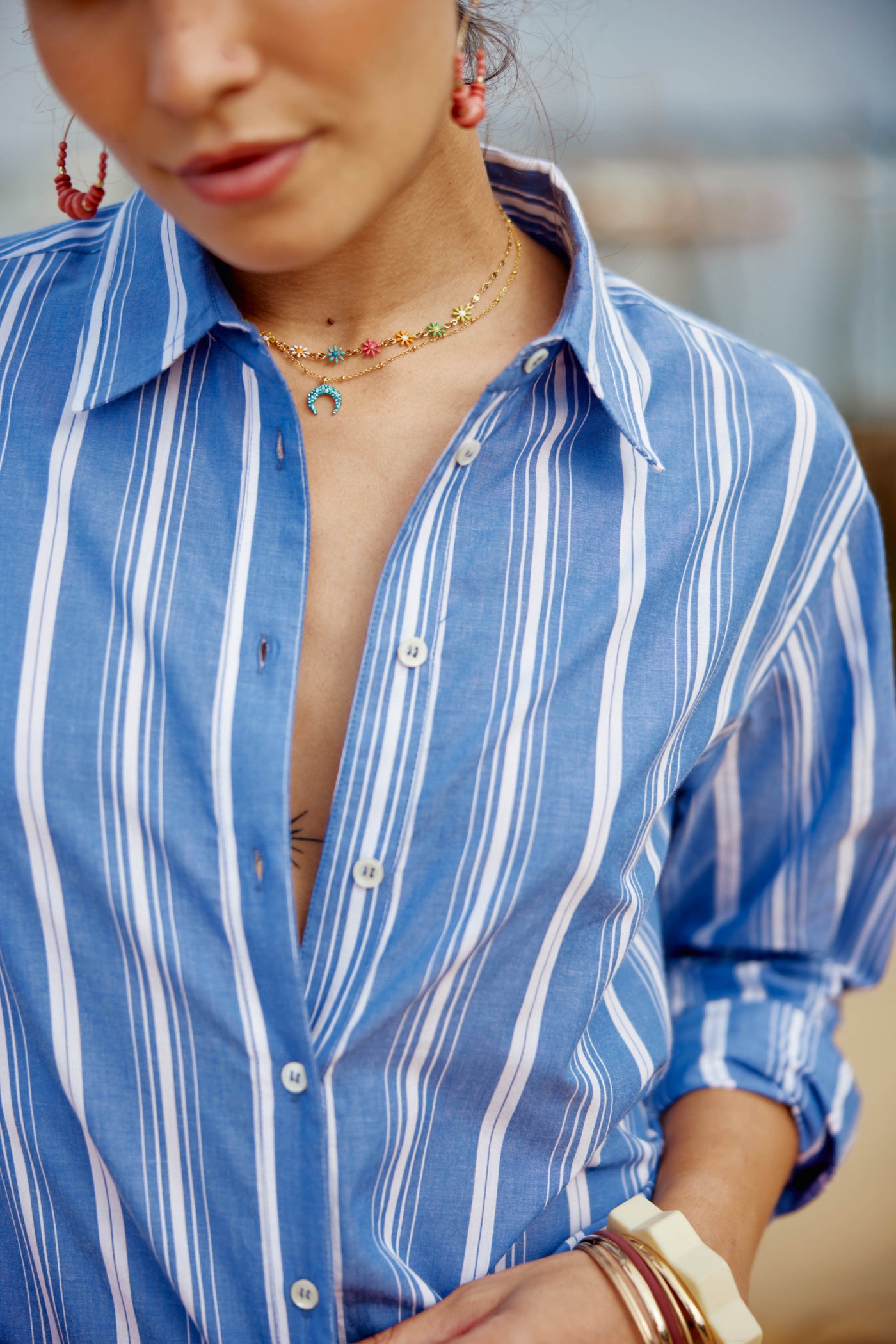 Chemise Maeve - Rayure Bleu