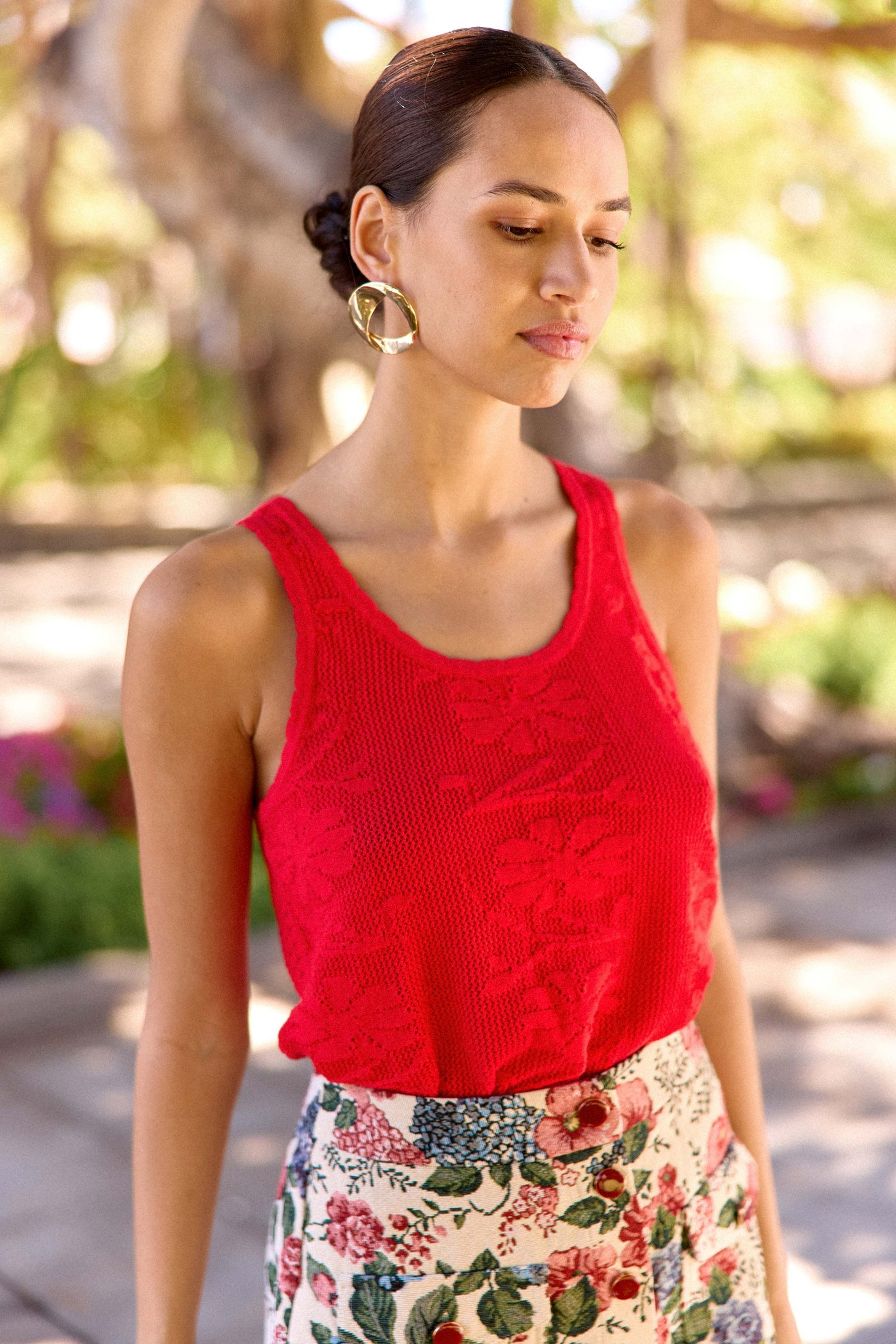 Red mesh top - Magalie