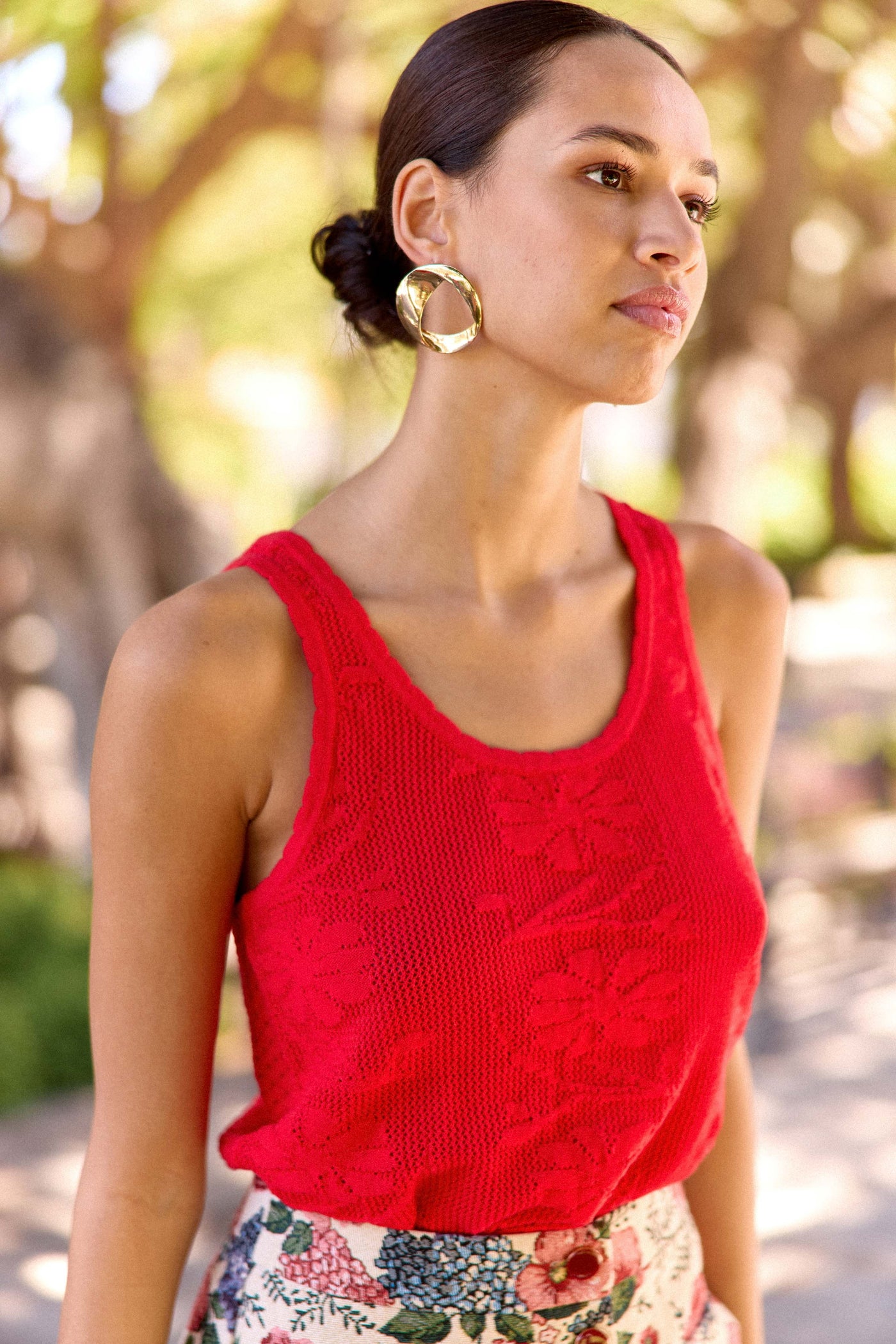 Red mesh top - Magalie