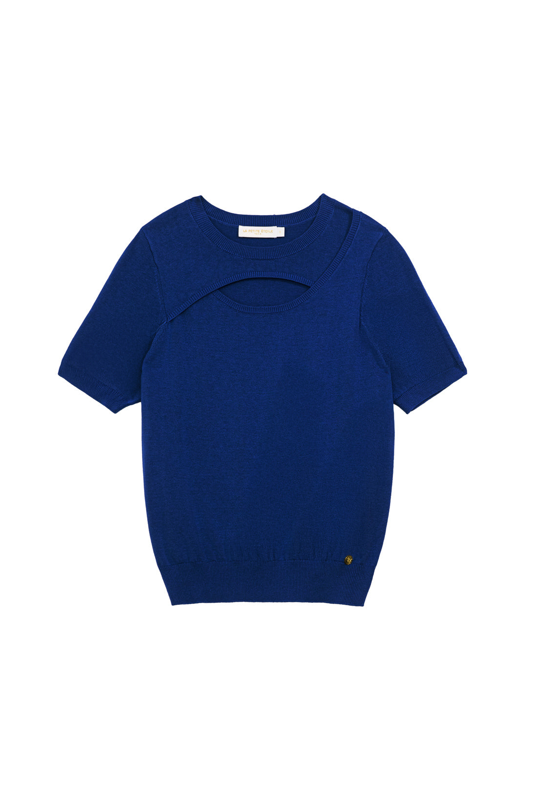Navy short-sleeved sweater - Maiwen