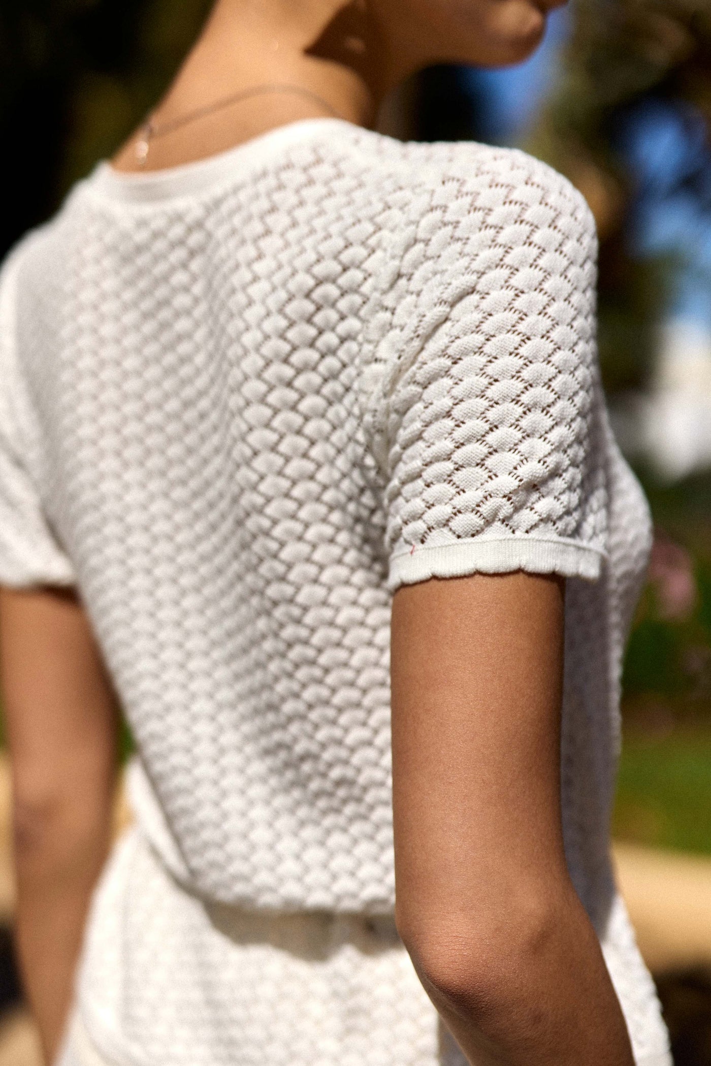 Ivory mesh top - Mallory