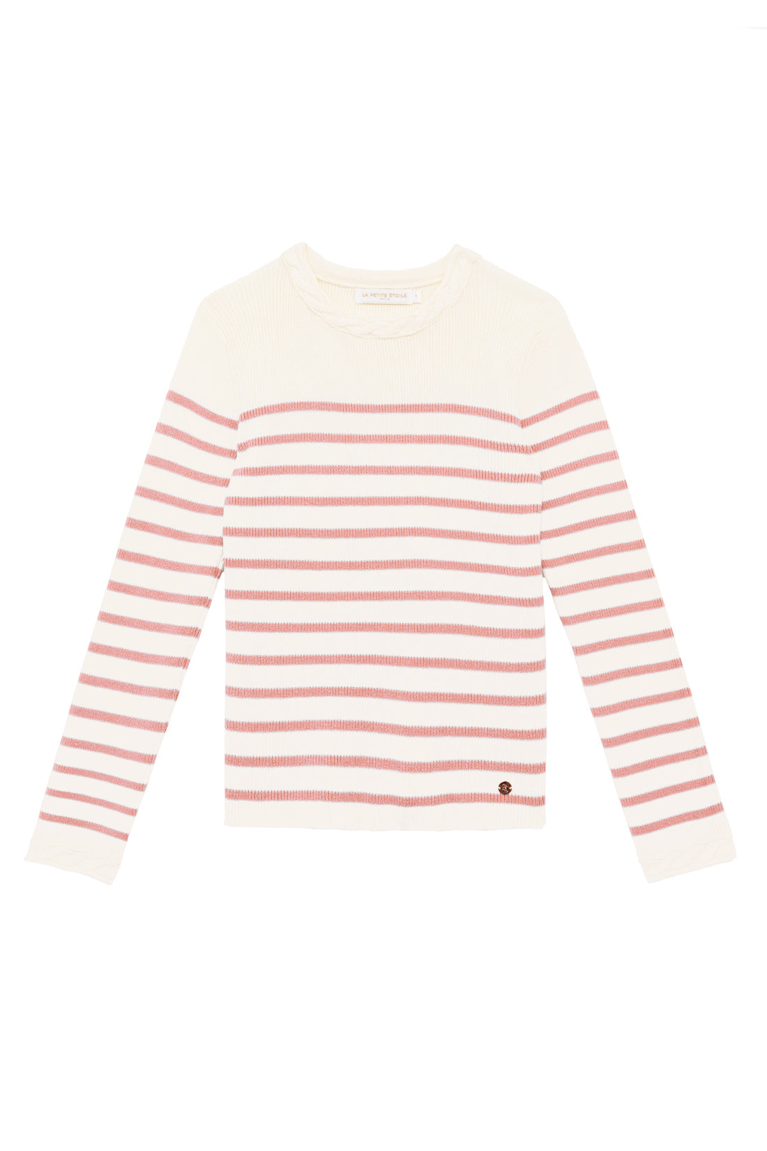 Ecru/pink sailor sweater - Manel 