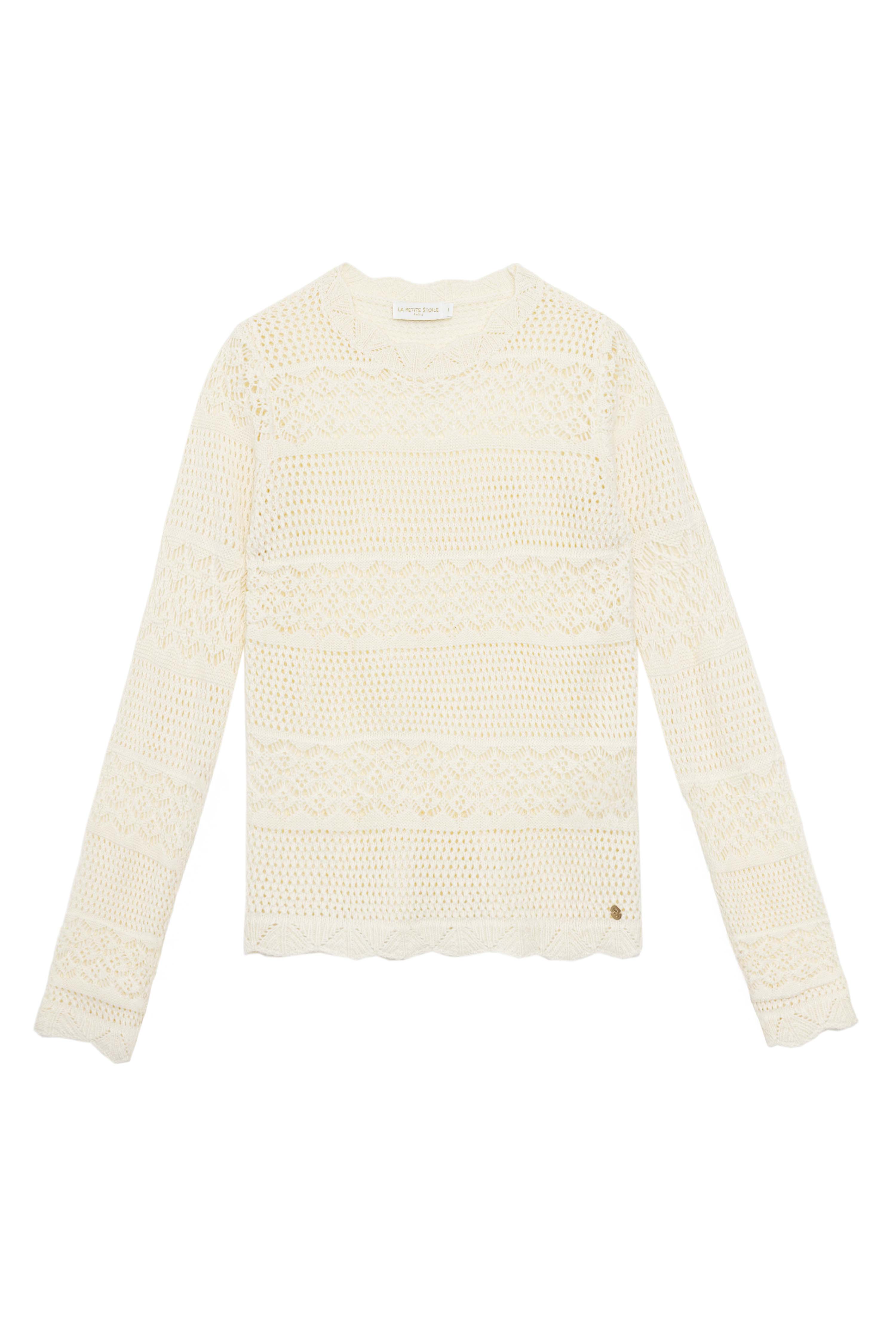 Pull ajouré écru – Manty